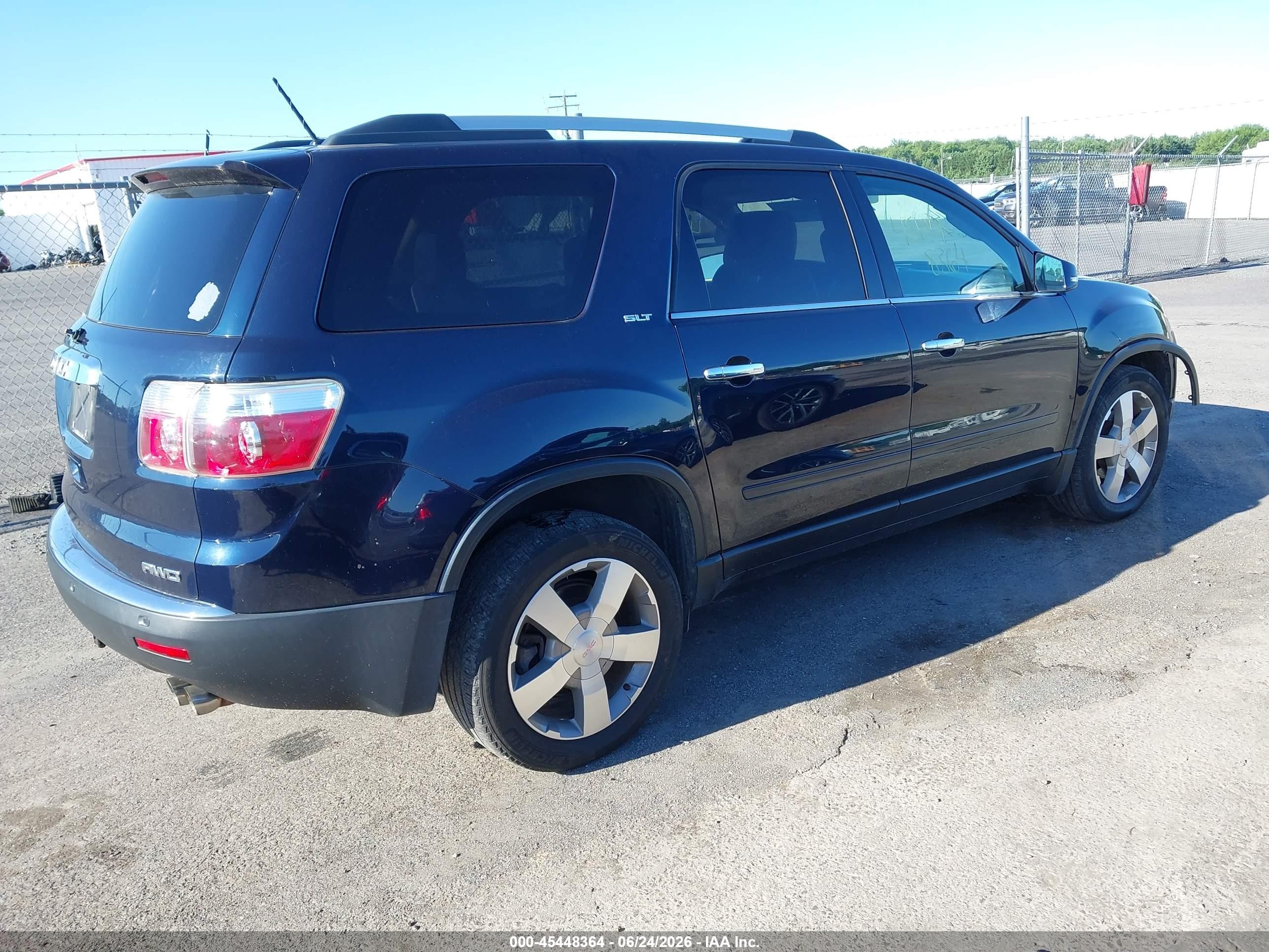 2011 Gmc Acadia Slt-1 Blue vin: 1GKKVRED4BJ171040