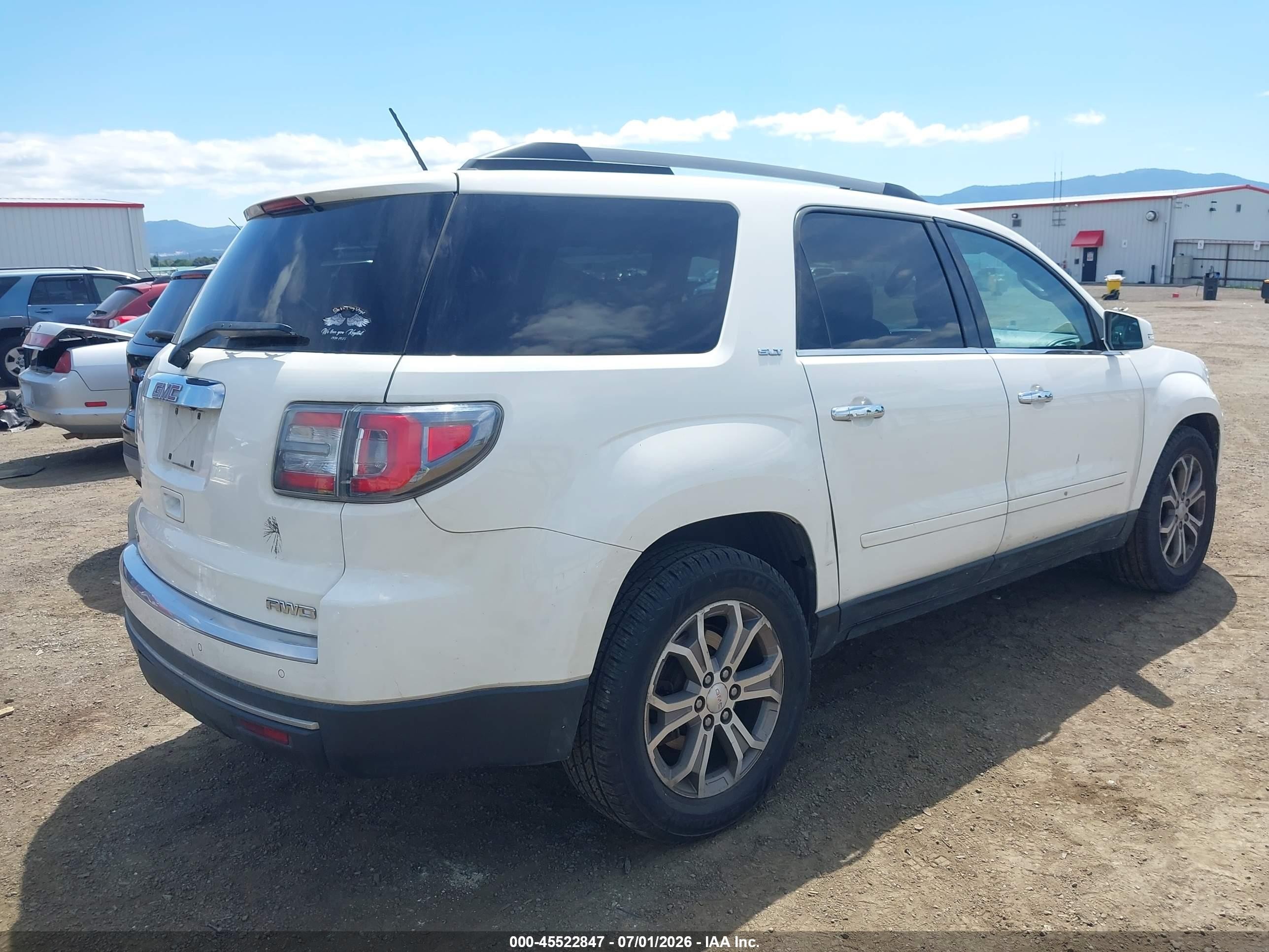 2013 Gmc Acadia Slt-1 White vin: 1GKKVRED4DJ202466