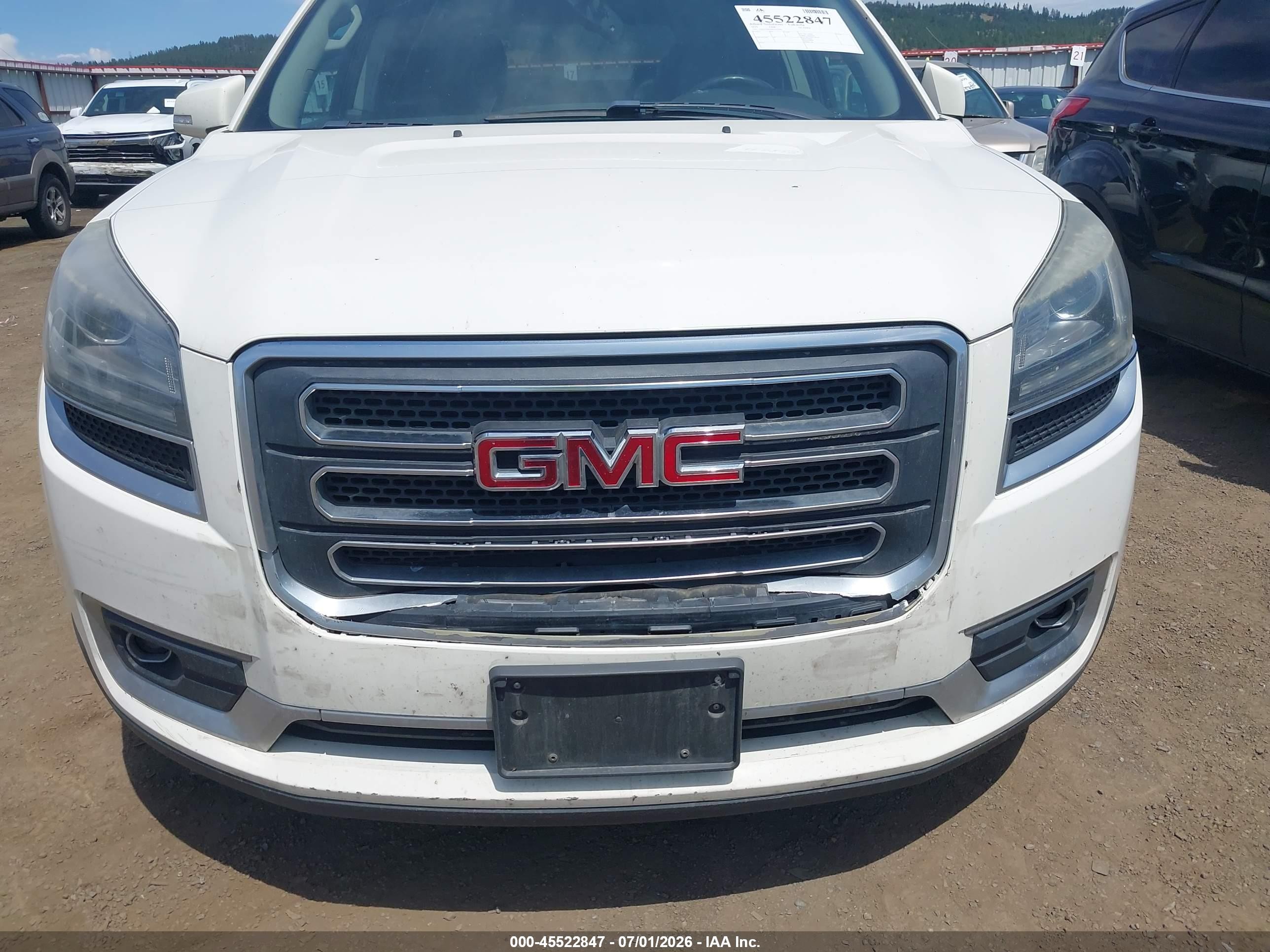 2013 Gmc Acadia Slt-1 White vin: 1GKKVRED4DJ202466