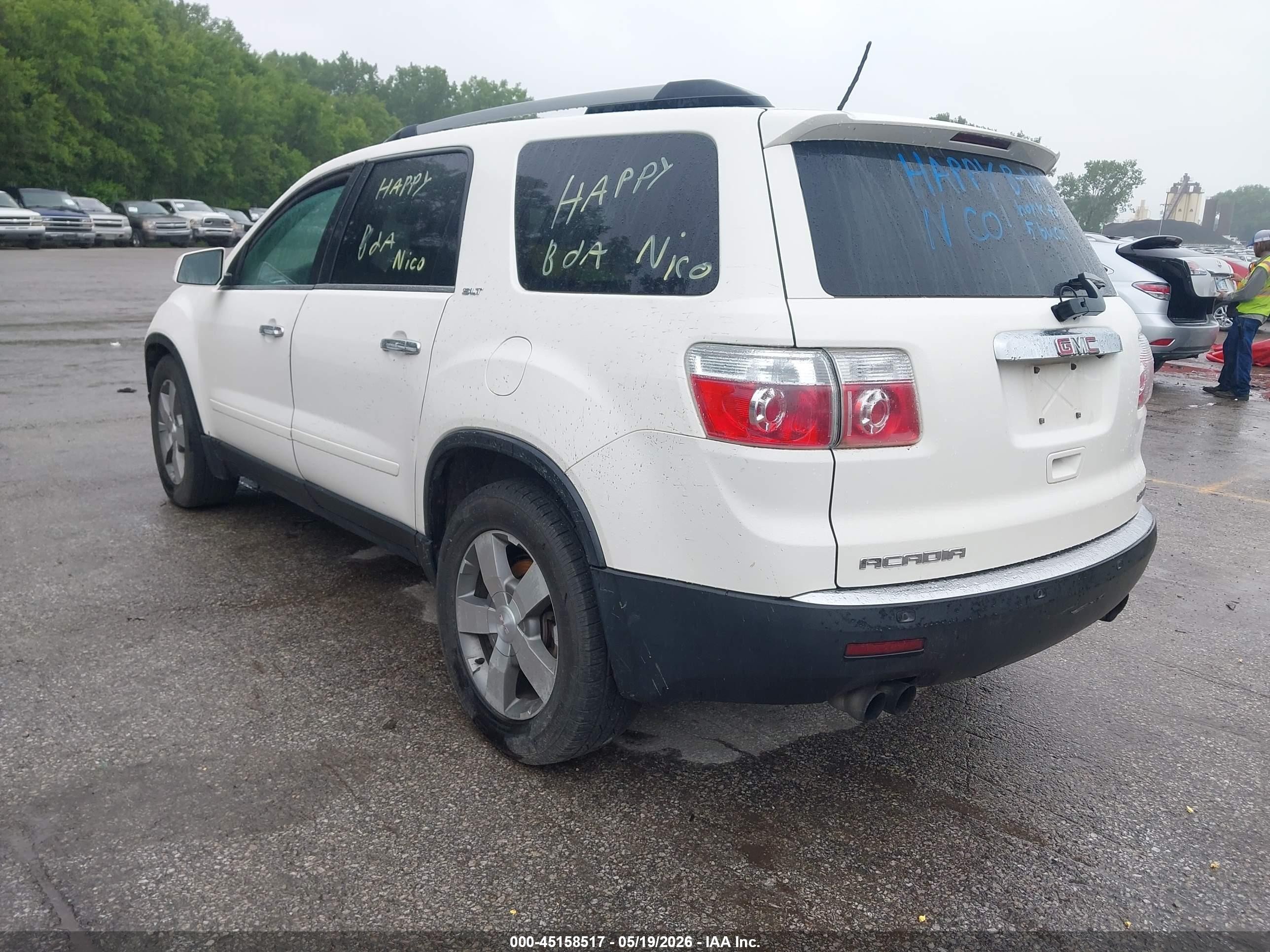 2011 Gmc Acadia Slt-1 White vin: 1GKKVRED5BJ369917