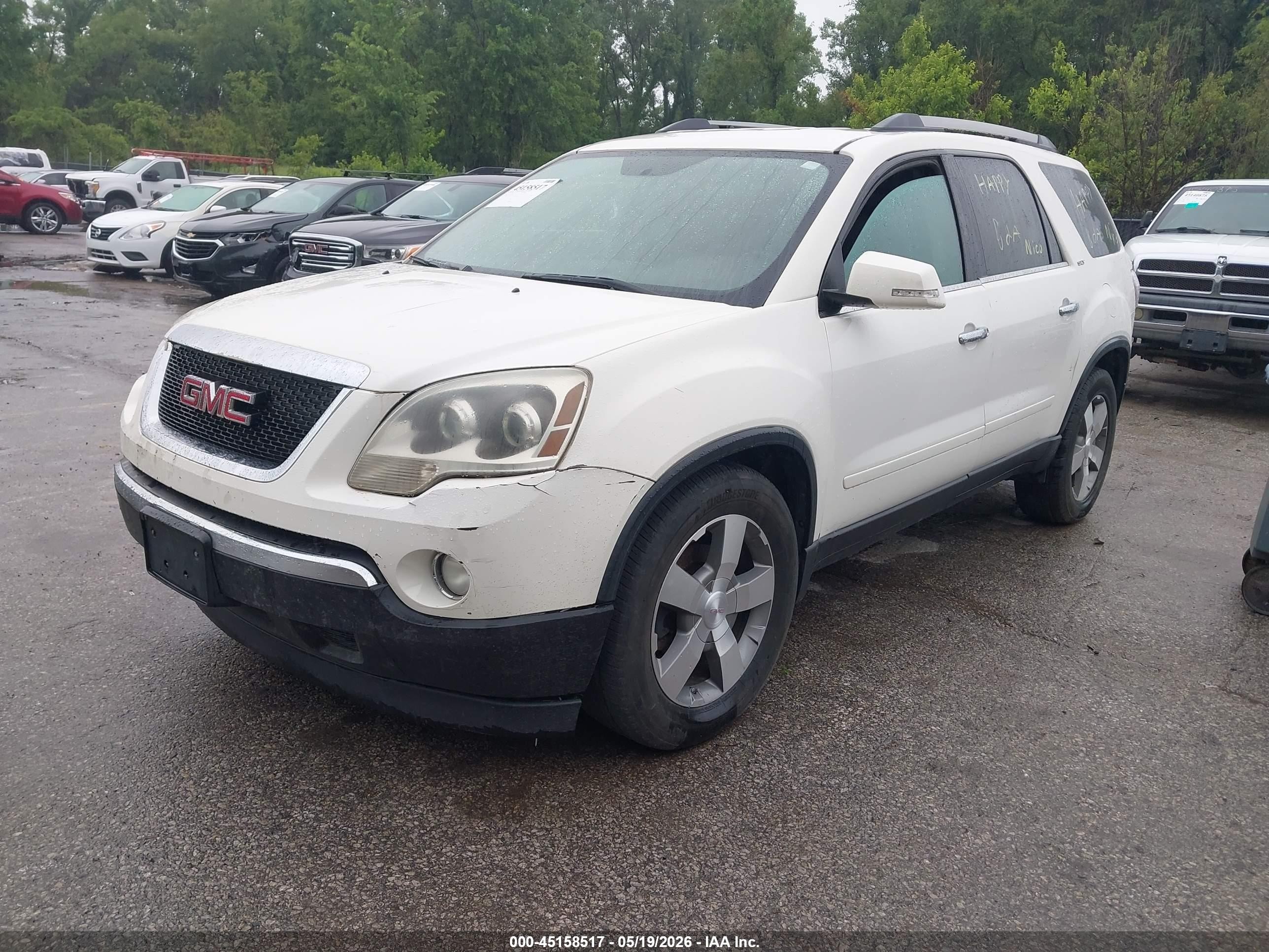 2011 Gmc Acadia Slt-1 White vin: 1GKKVRED5BJ369917