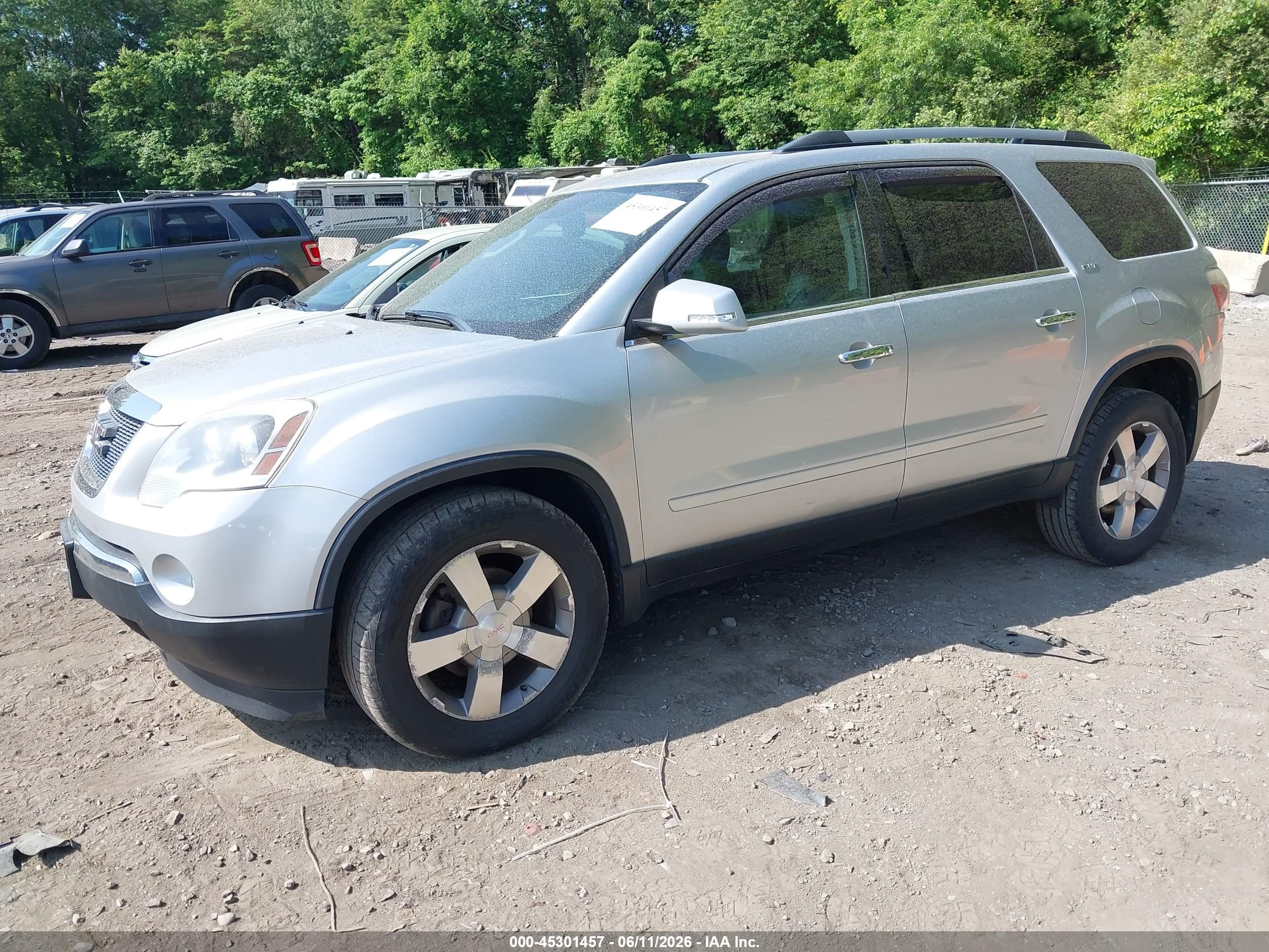 2012 Gmc Acadia Slt-1 Silver vin: 1GKKVRED5CJ407566