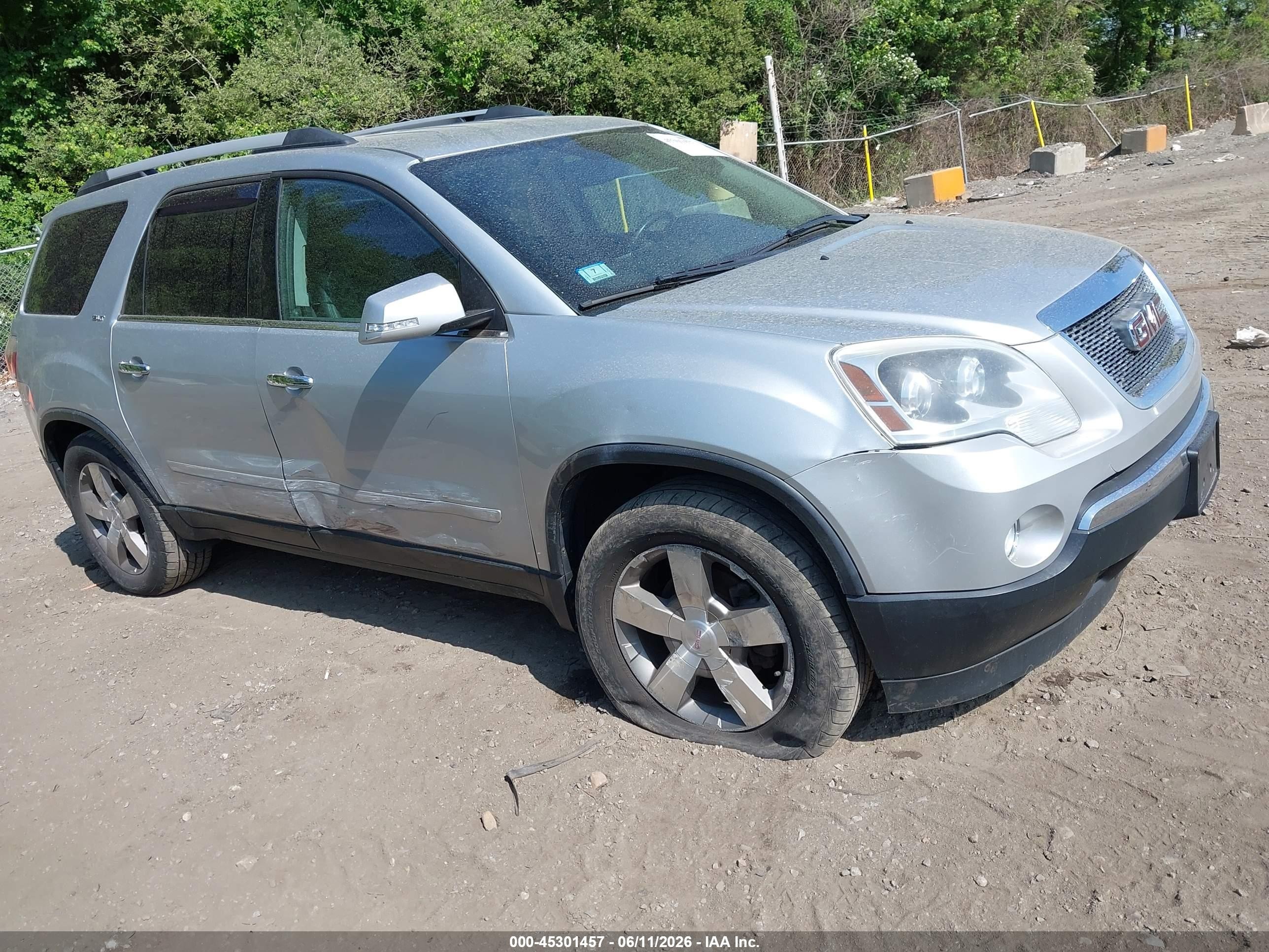 2012 Gmc Acadia Slt-1 Silver vin: 1GKKVRED5CJ407566
