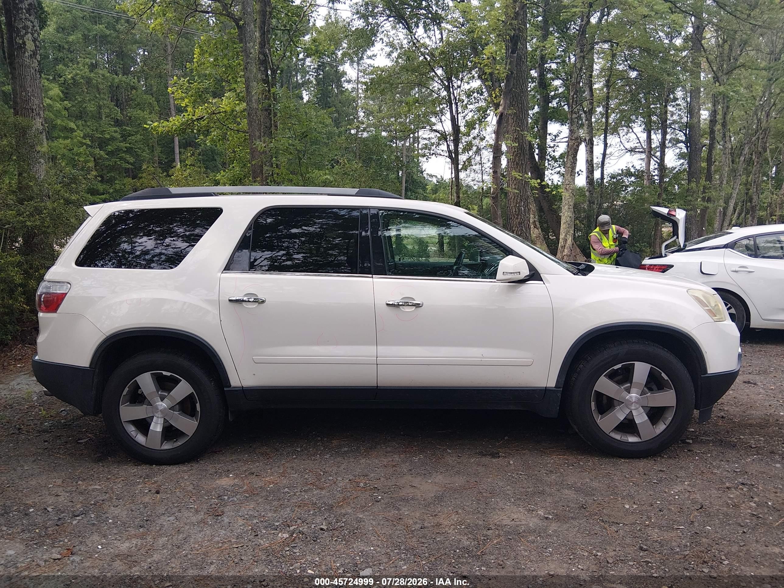 2011 Gmc Acadia Slt-1 Белый vin: 1GKKVRED6BJ337171