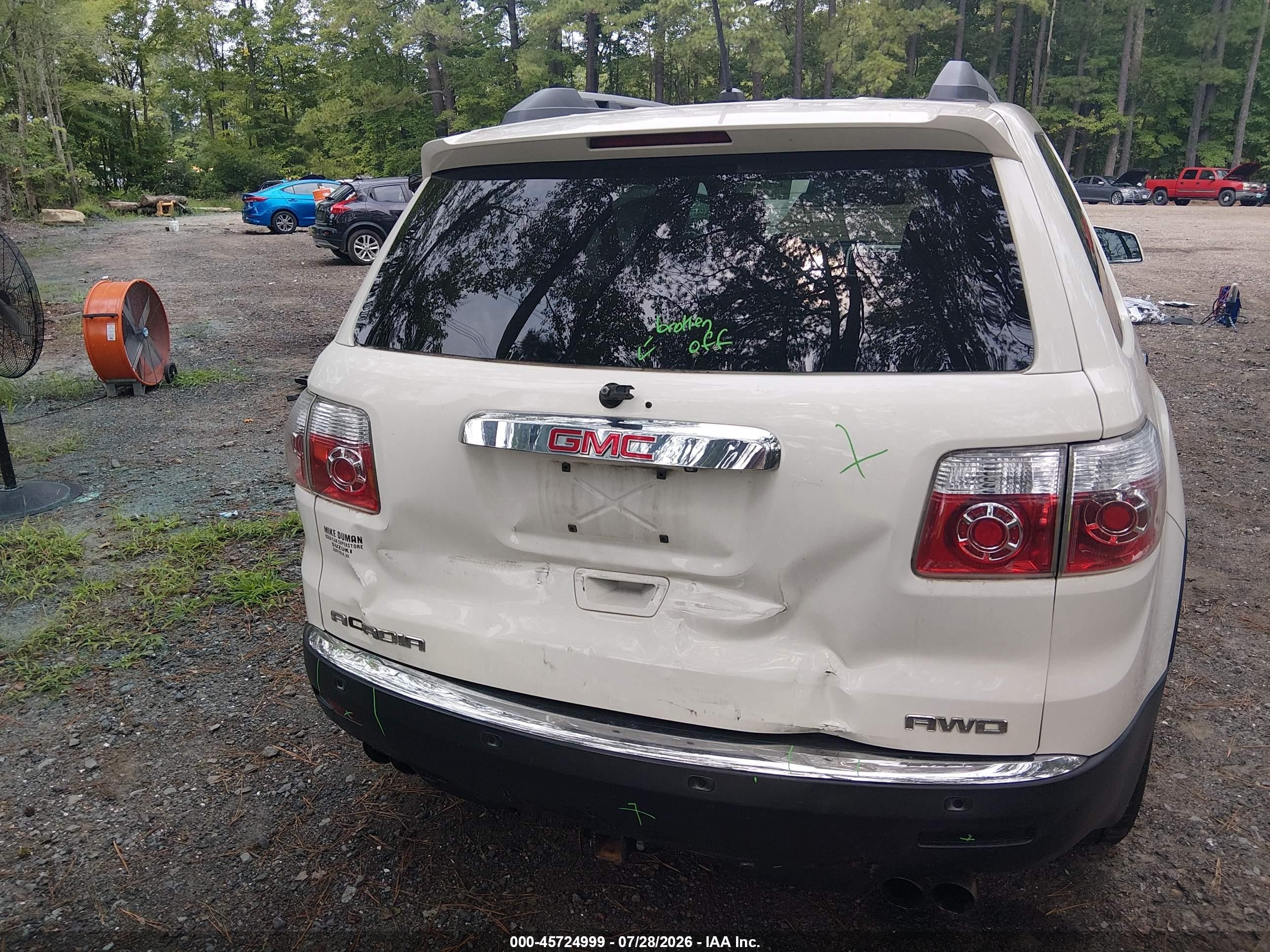 2011 Gmc Acadia Slt-1 Белый vin: 1GKKVRED6BJ337171