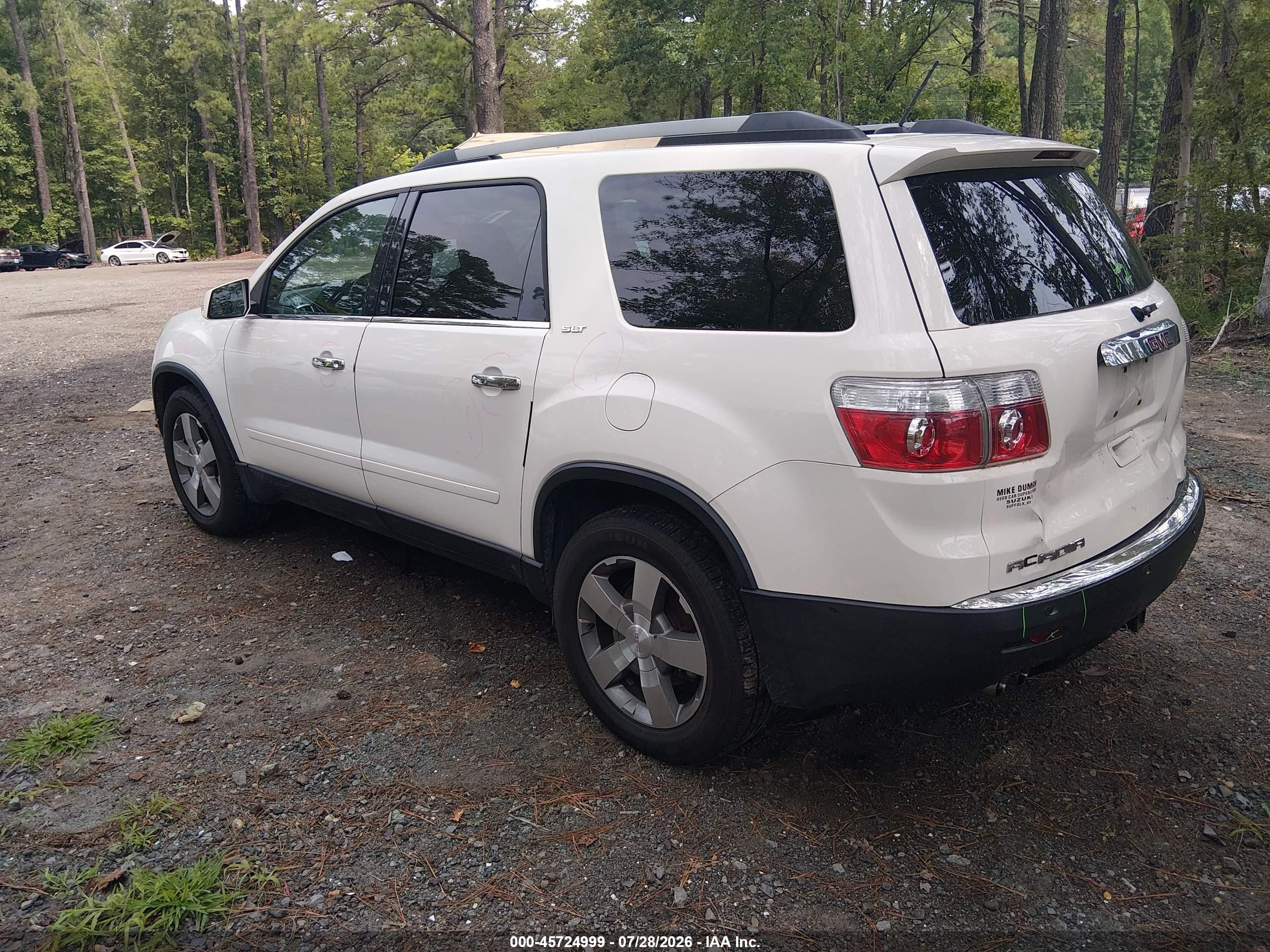 2011 Gmc Acadia Slt-1 Белый vin: 1GKKVRED6BJ337171