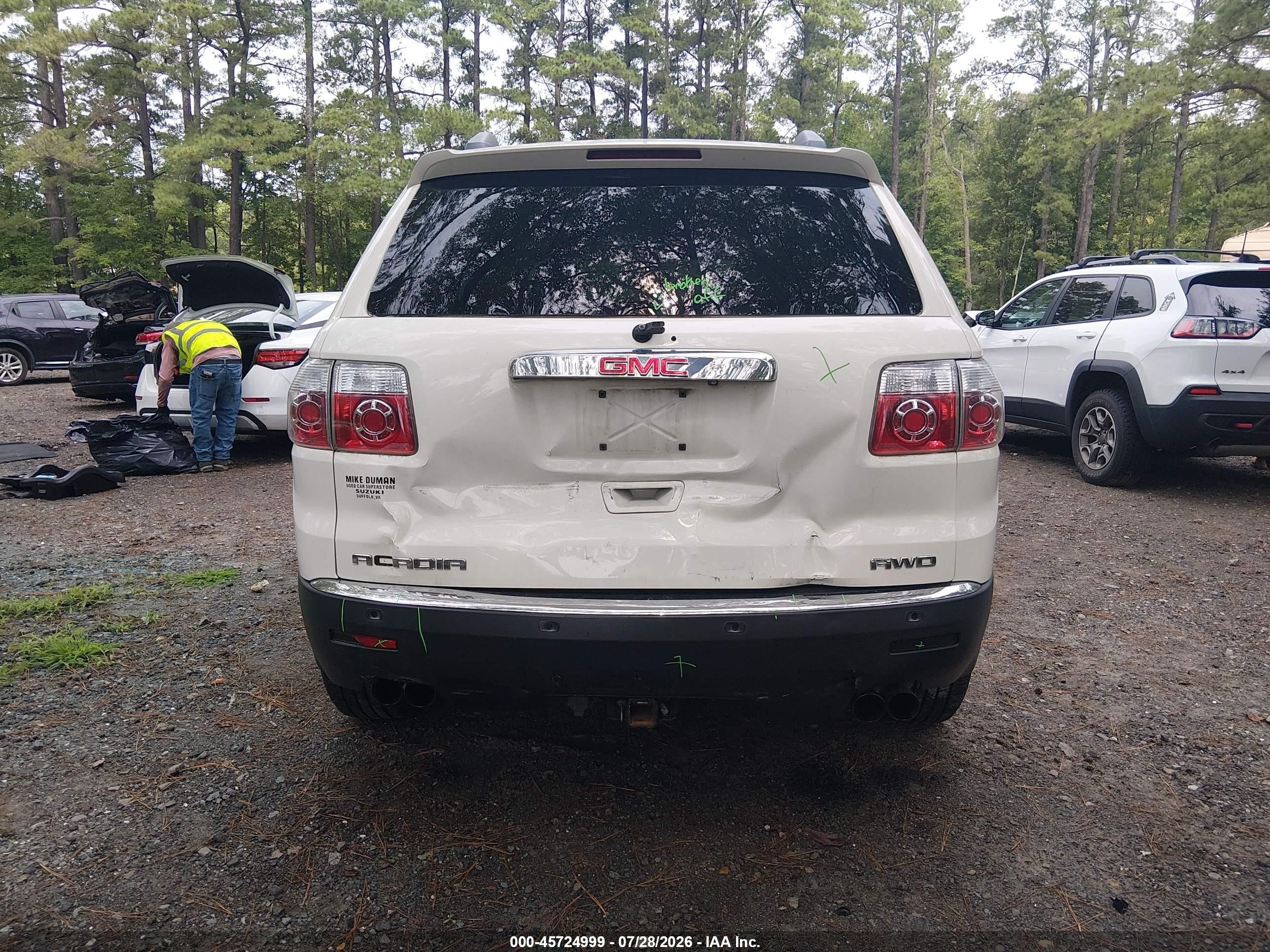 2011 Gmc Acadia Slt-1 Белый vin: 1GKKVRED6BJ337171