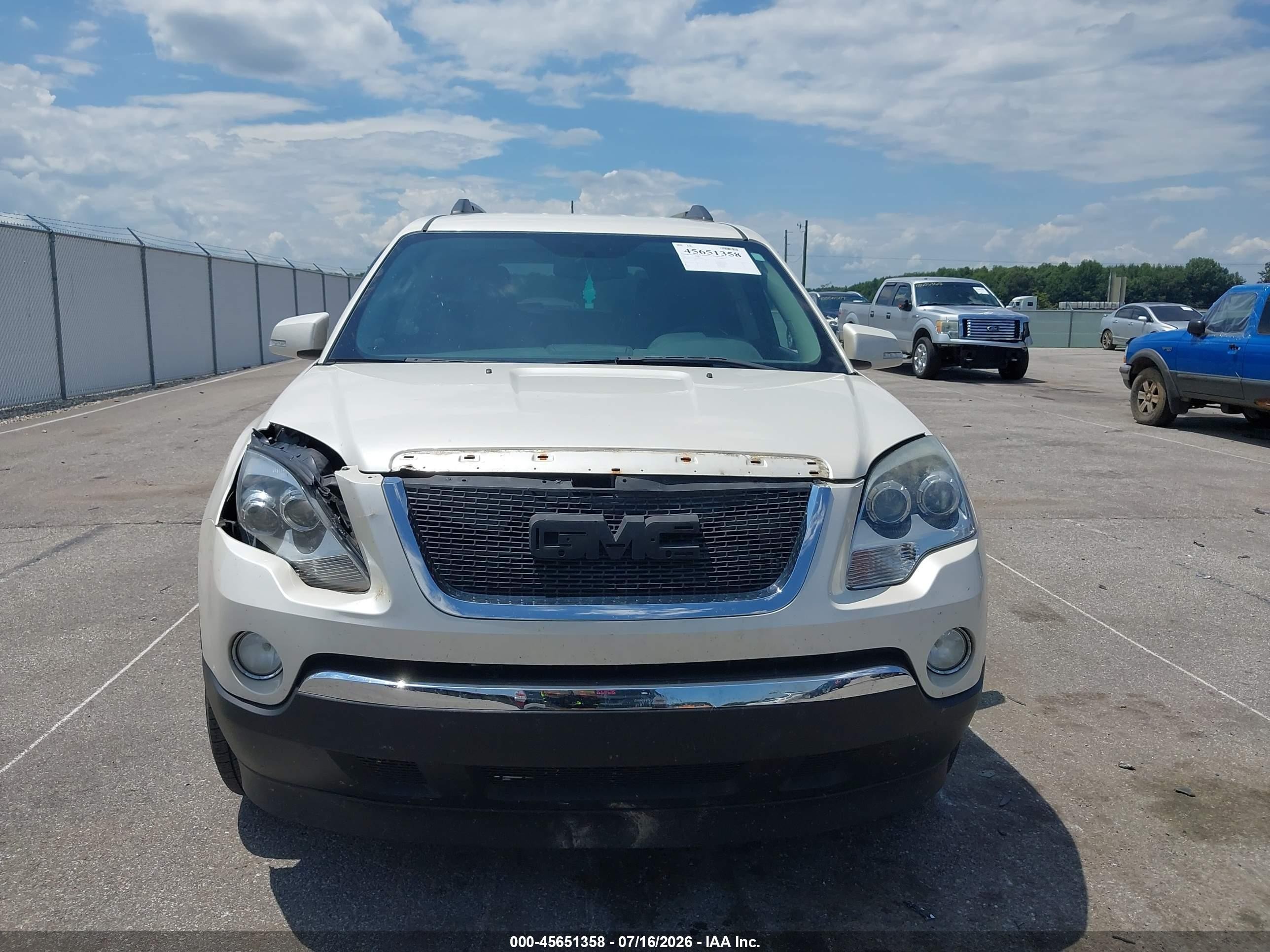 2011 Gmc Acadia Slt-1 White vin: 1GKKVRED7BJ204791