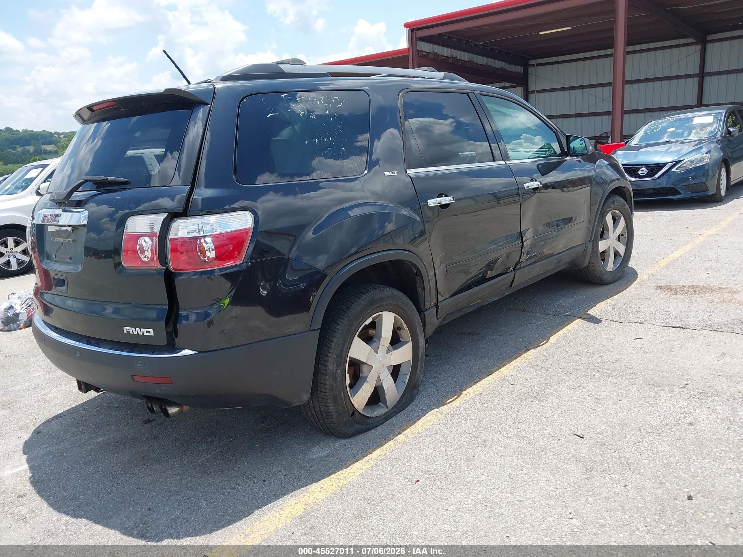 2012 Gmc Acadia Slt-1 Черный vin: 1GKKVRED7CJ111688