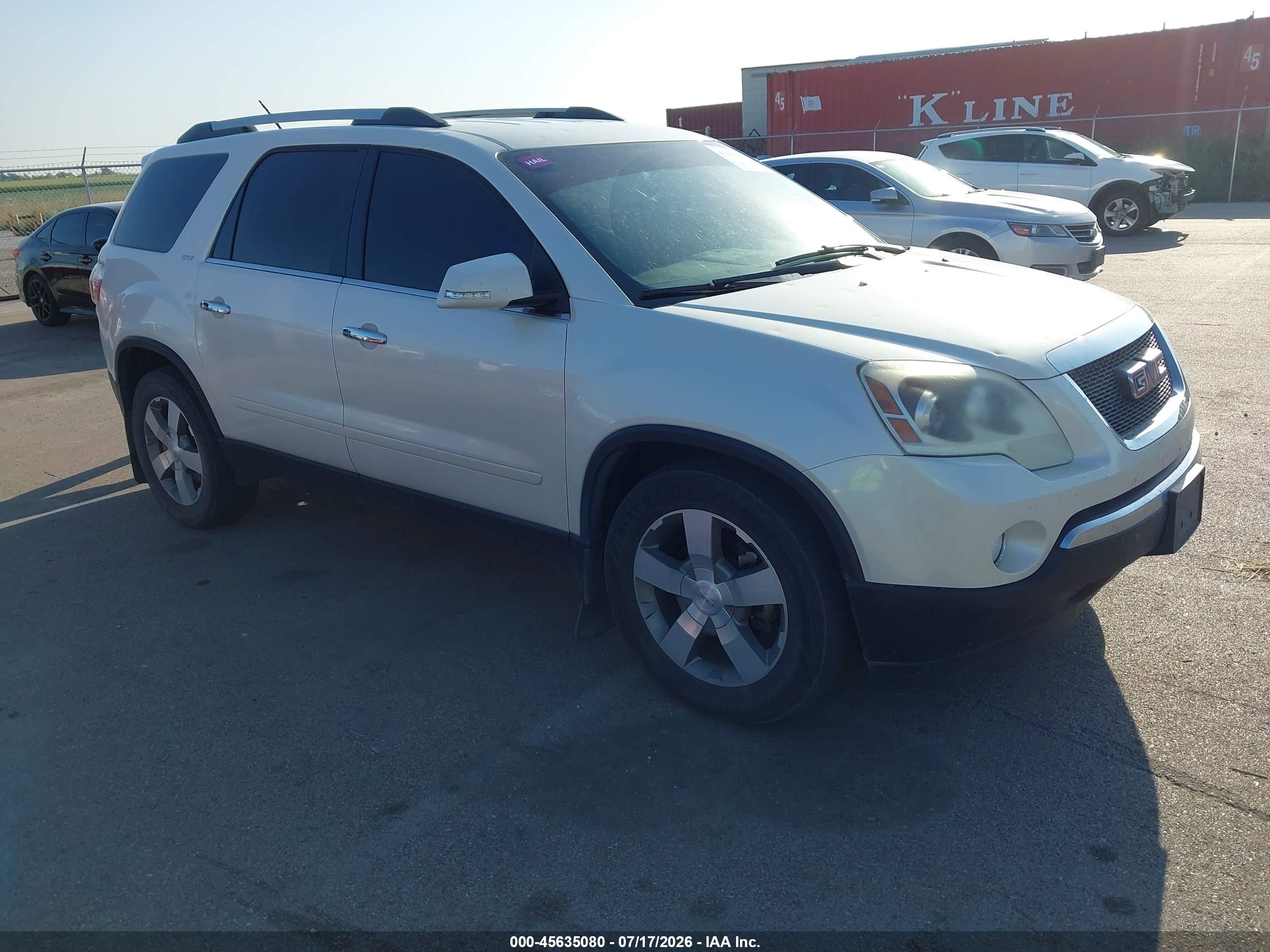 2012 Gmc Acadia Slt-1 White vin: 1GKKVRED7CJ354708