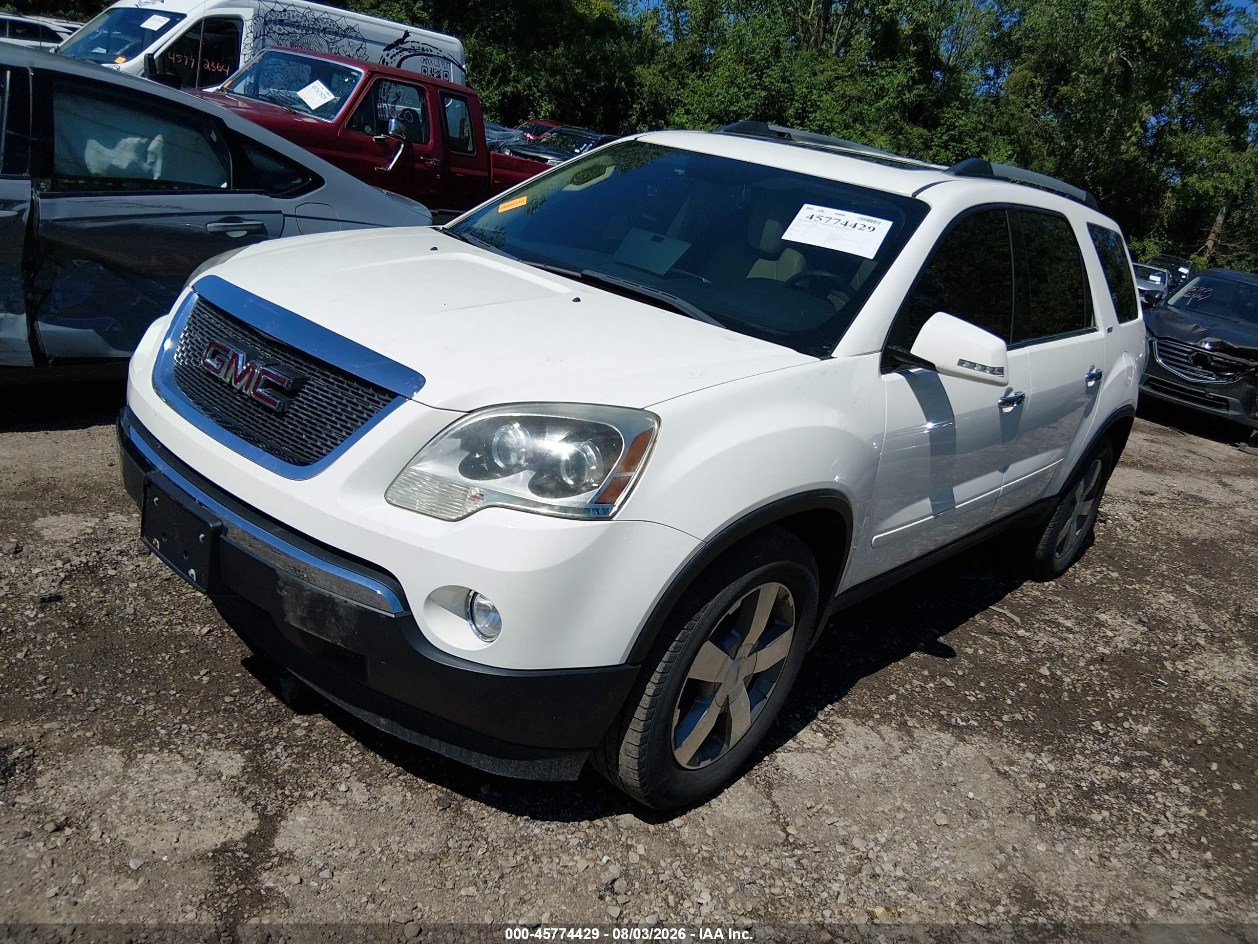 2011 Gmc Acadia Slt-1 White vin: 1GKKVRED8BJ204685