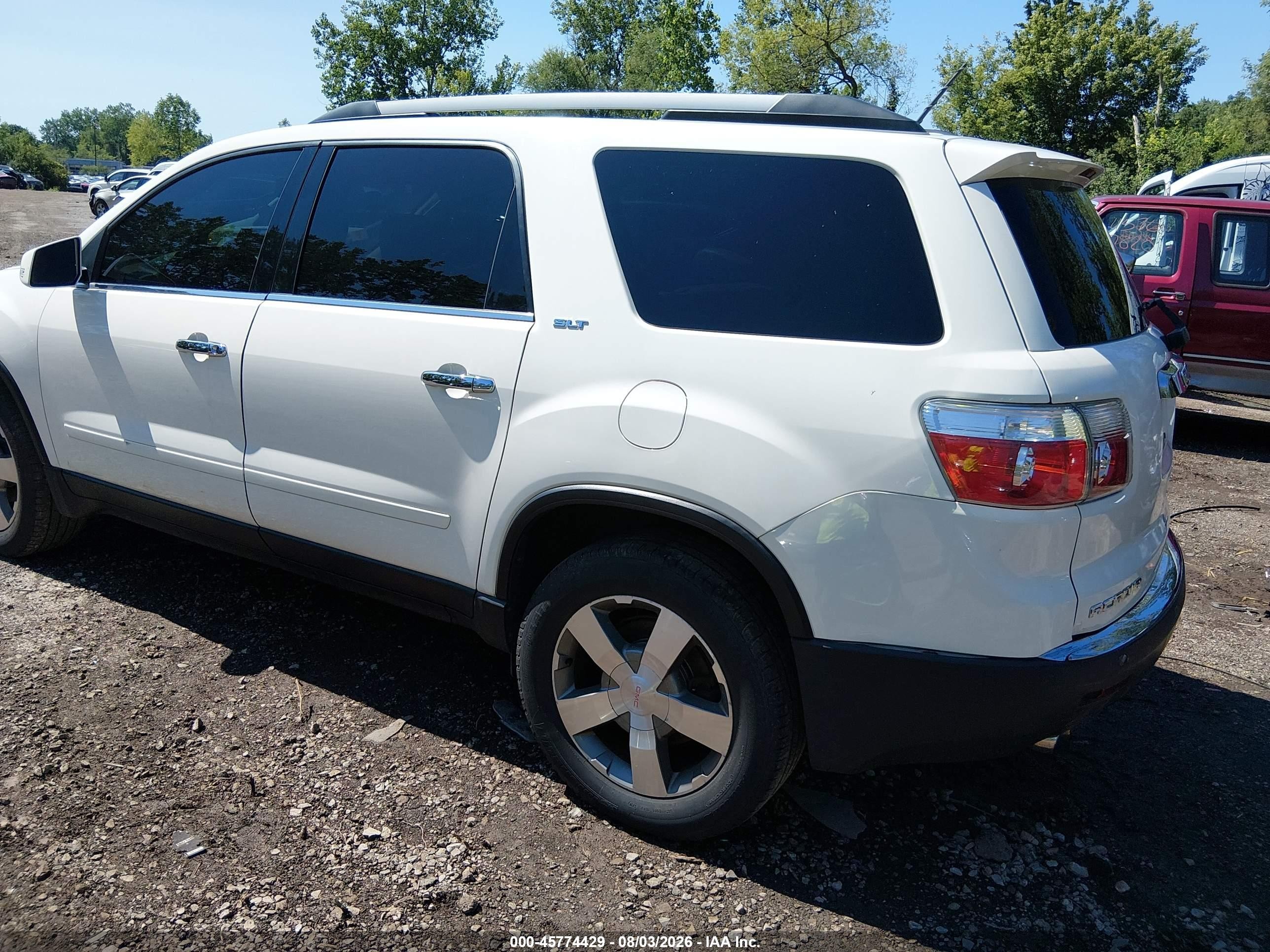 2011 Gmc Acadia Slt-1 White vin: 1GKKVRED8BJ204685