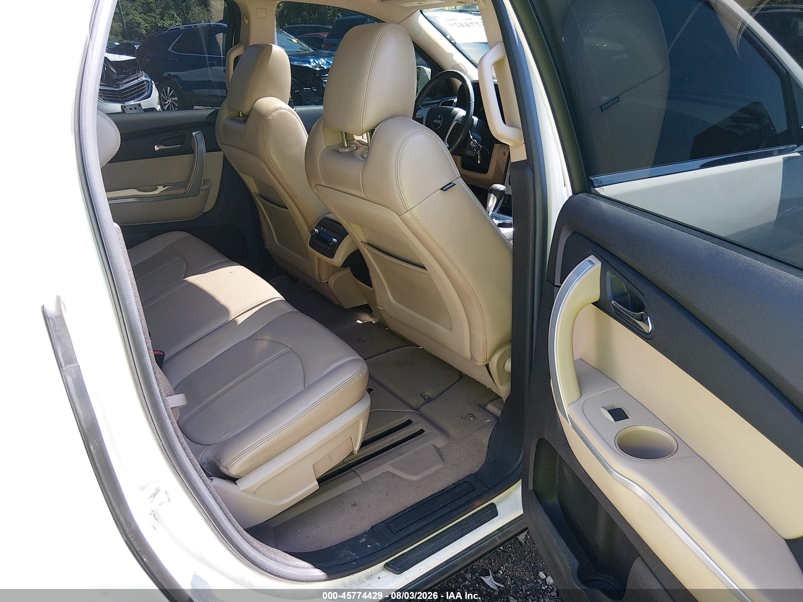 2011 Gmc Acadia Slt-1 White vin: 1GKKVRED8BJ204685