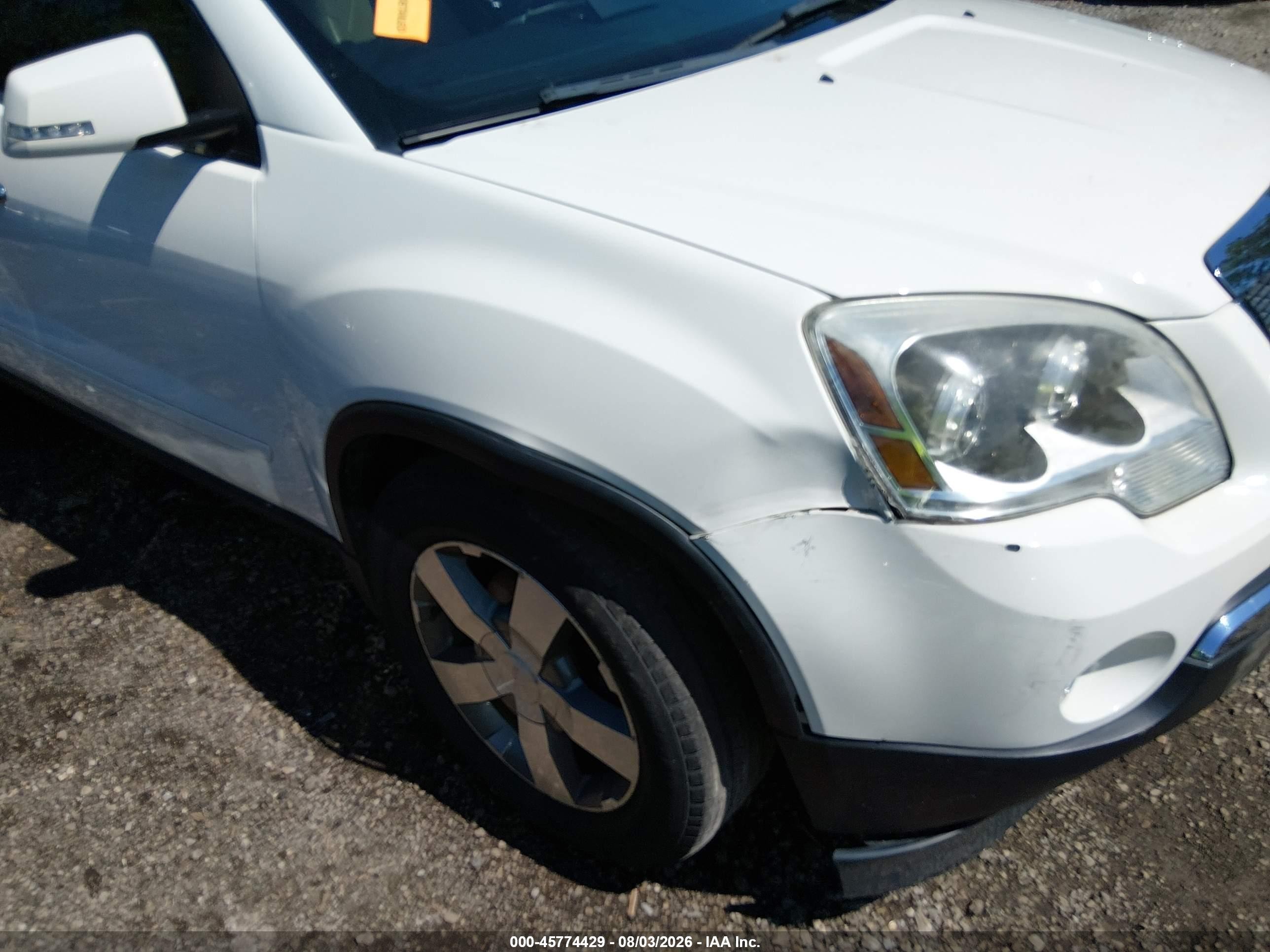 2011 Gmc Acadia Slt-1 White vin: 1GKKVRED8BJ204685