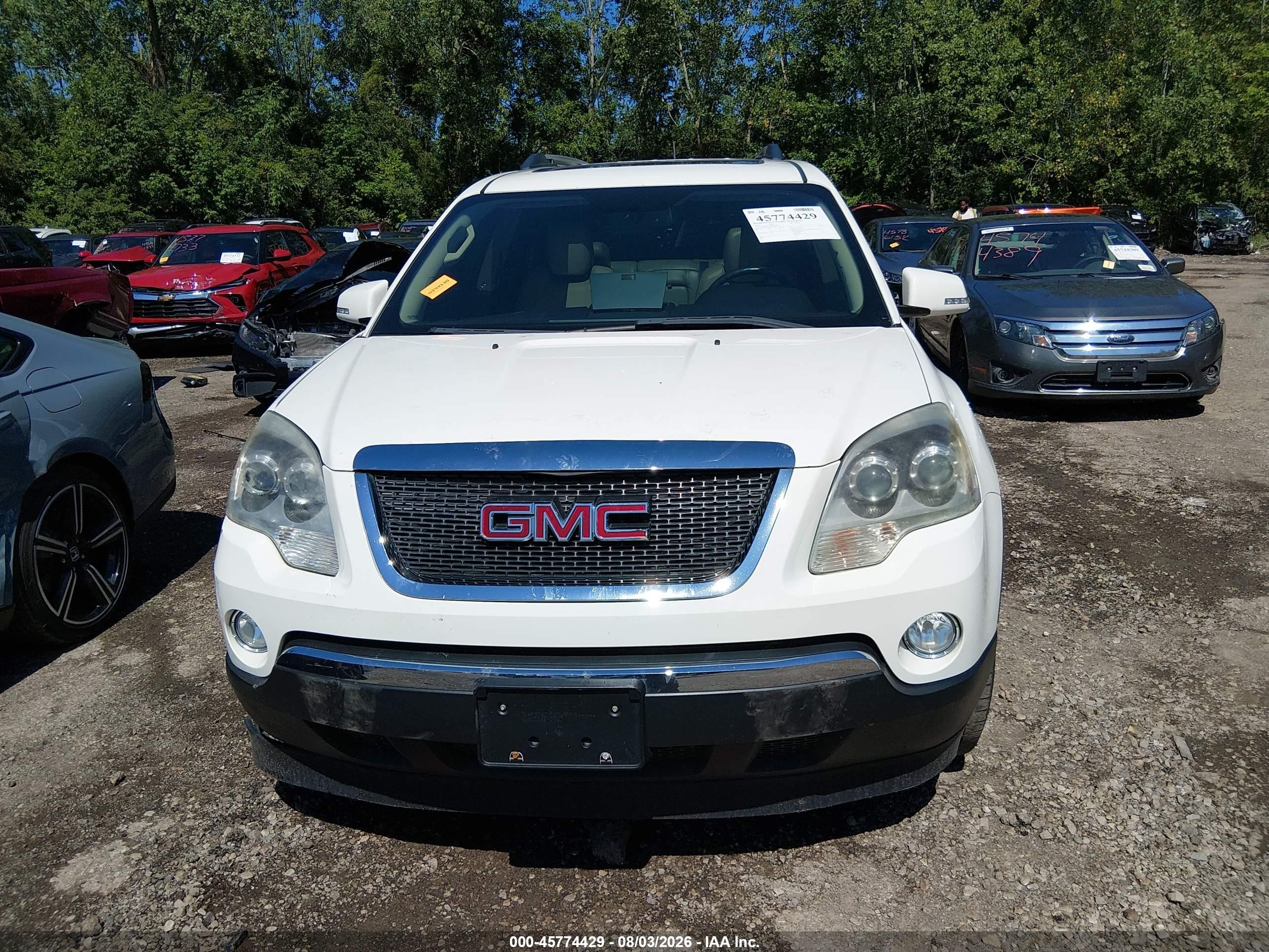 2011 Gmc Acadia Slt-1 White vin: 1GKKVRED8BJ204685