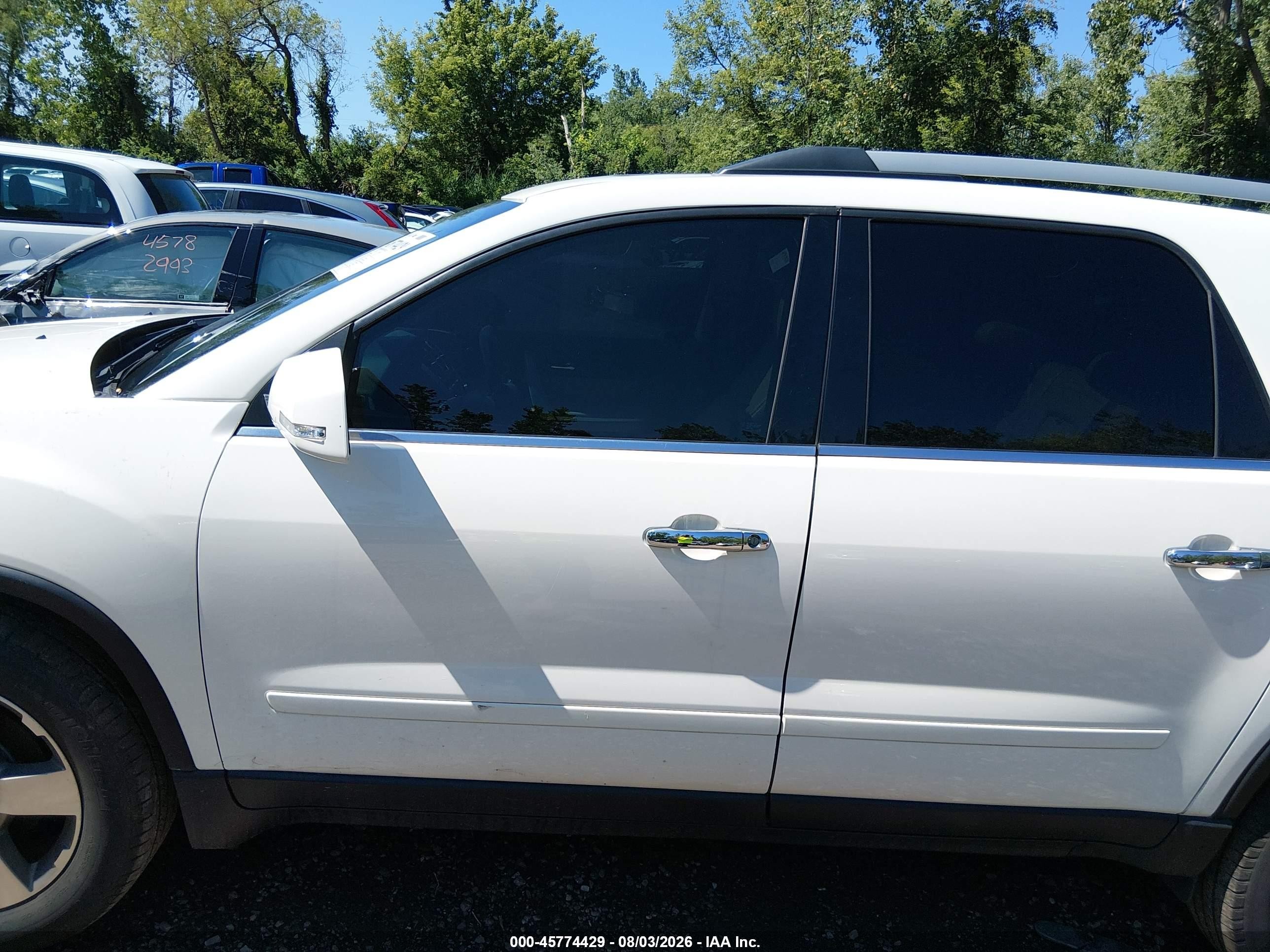 2011 Gmc Acadia Slt-1 White vin: 1GKKVRED8BJ204685
