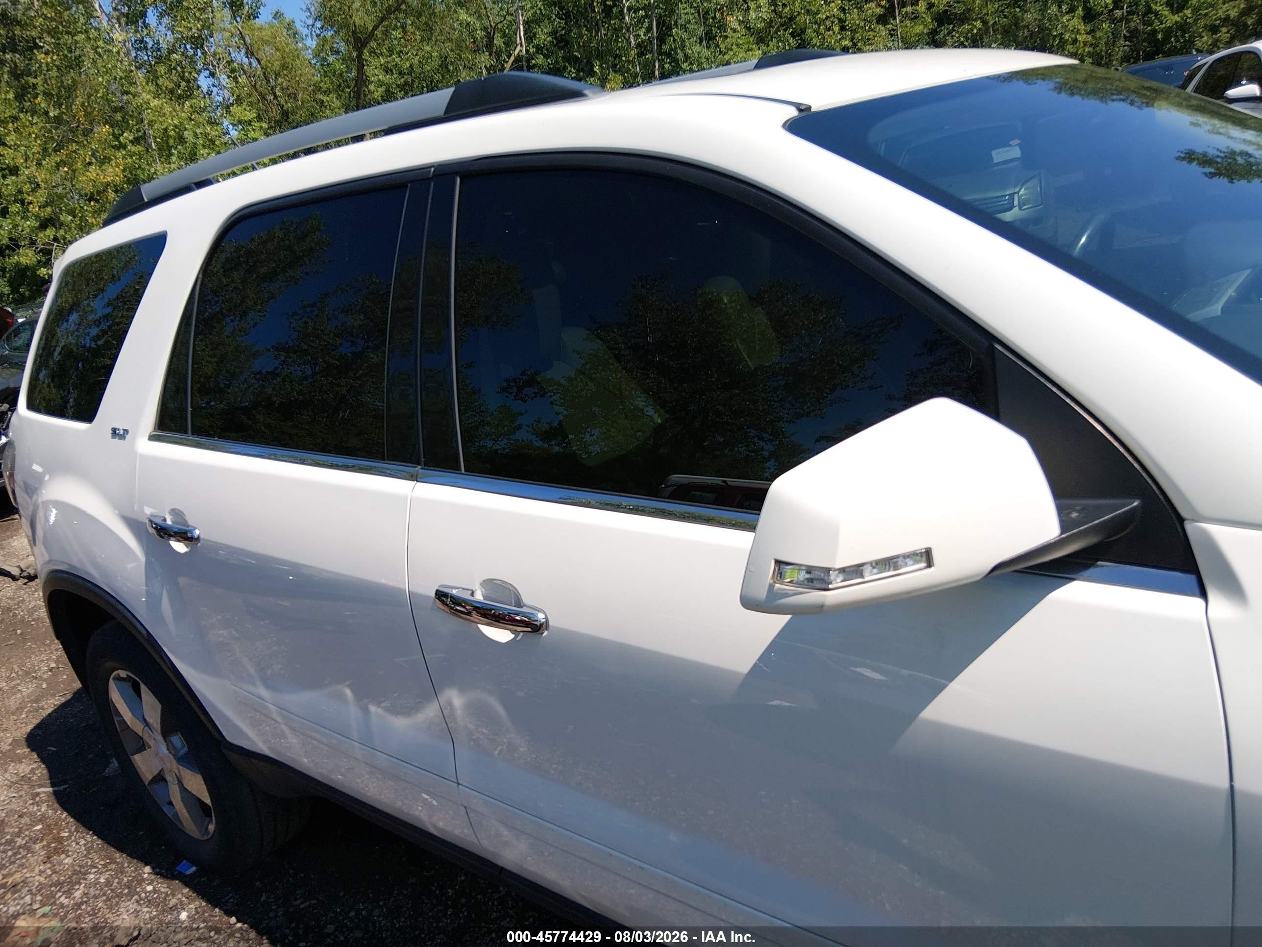 2011 Gmc Acadia Slt-1 White vin: 1GKKVRED8BJ204685