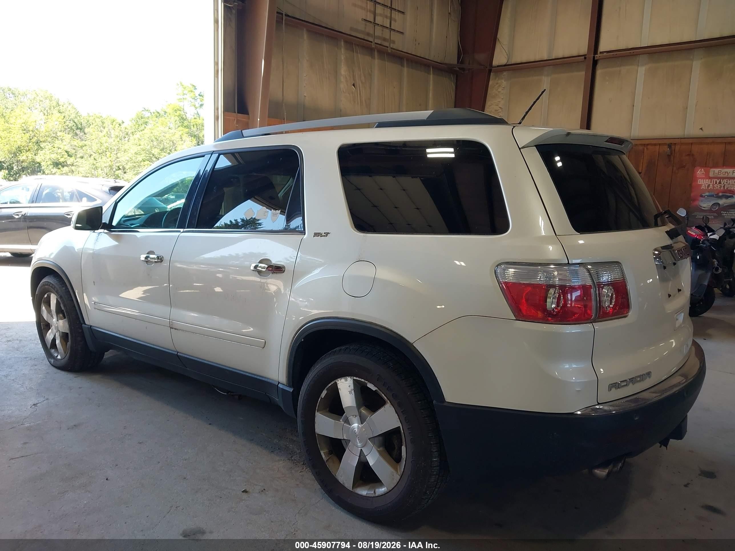 2011 Gmc Acadia Slt-1 Белый vin: 1GKKVRED8BJ276664