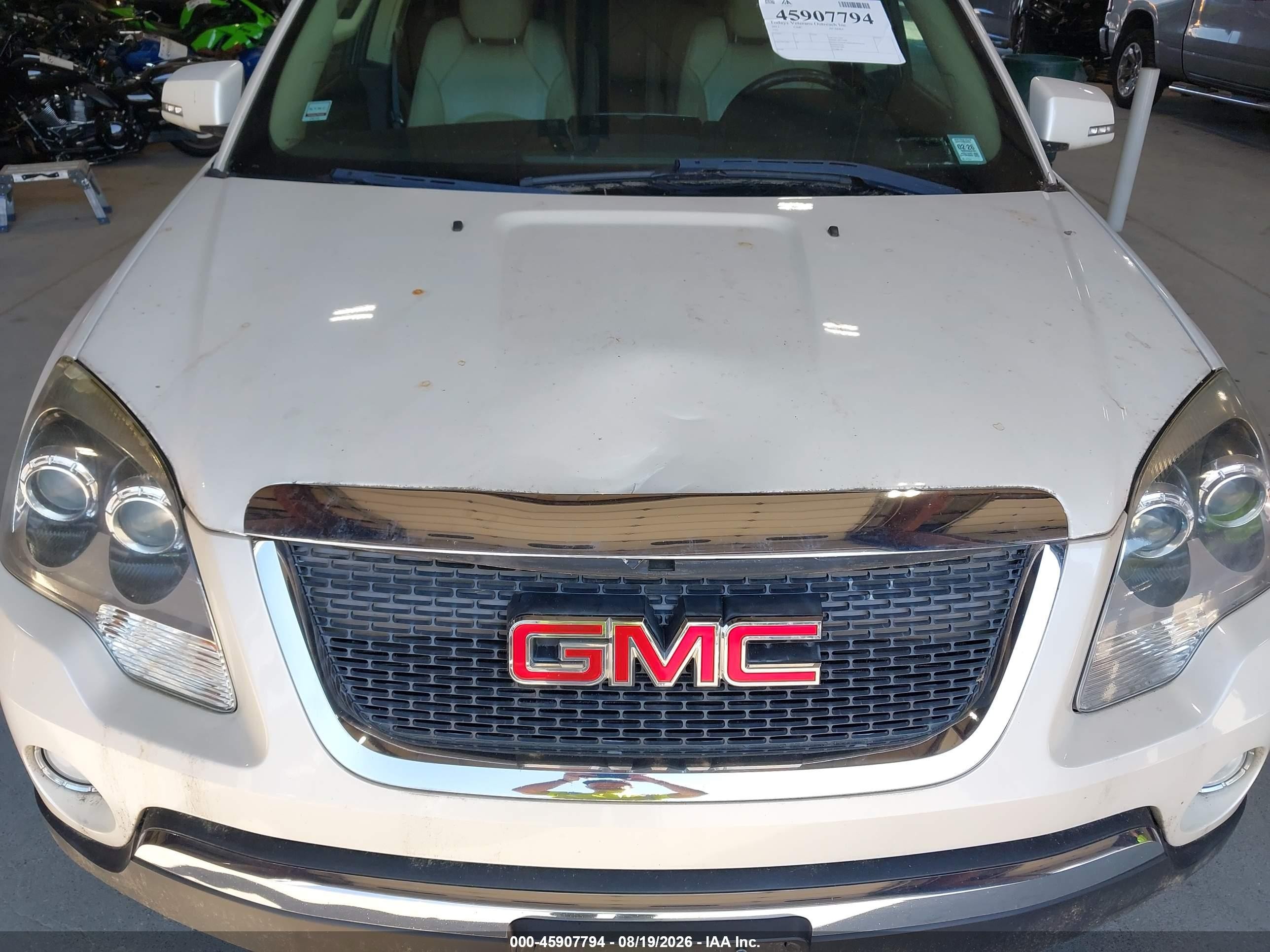 2011 Gmc Acadia Slt-1 Белый vin: 1GKKVRED8BJ276664