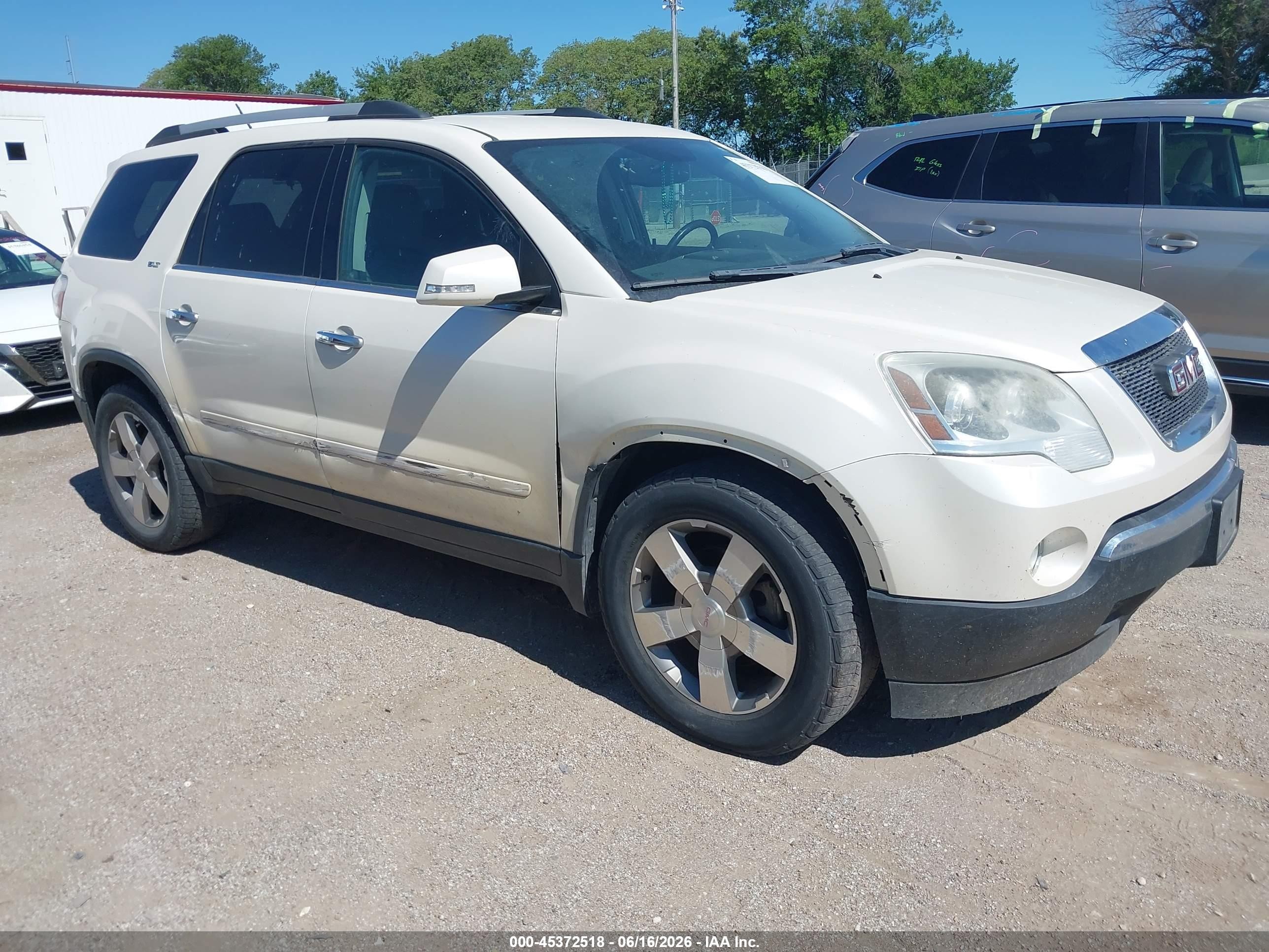 2011 Gmc Acadia Slt-1 White vin: 1GKKVRED8BJ311865