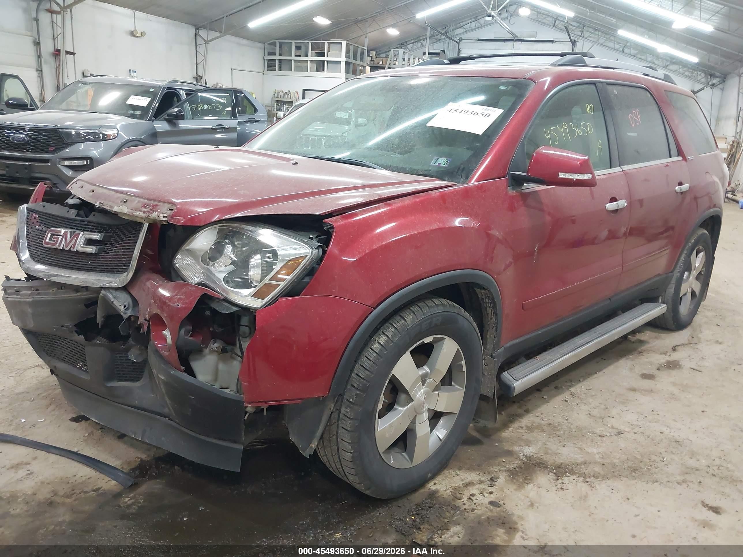 2012 Gmc Acadia Slt-1 Burgundy vin: 1GKKVRED8CJ117869