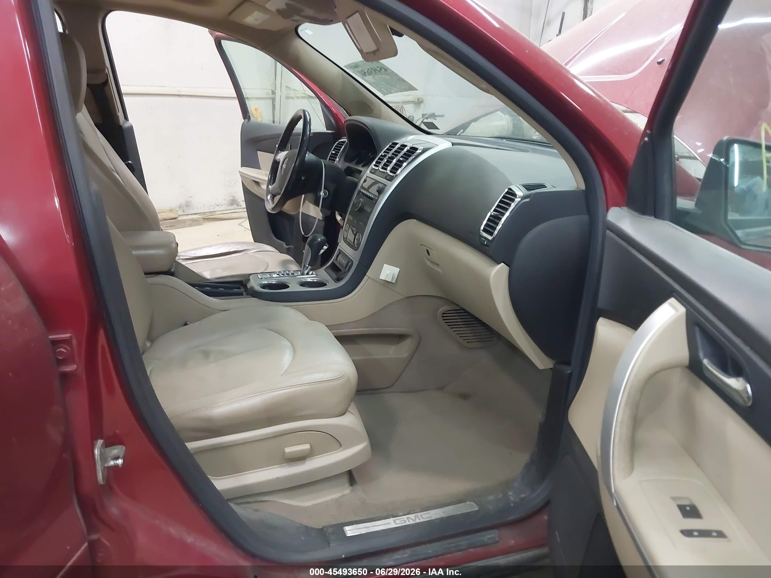 2012 Gmc Acadia Slt-1 Burgundy vin: 1GKKVRED8CJ117869