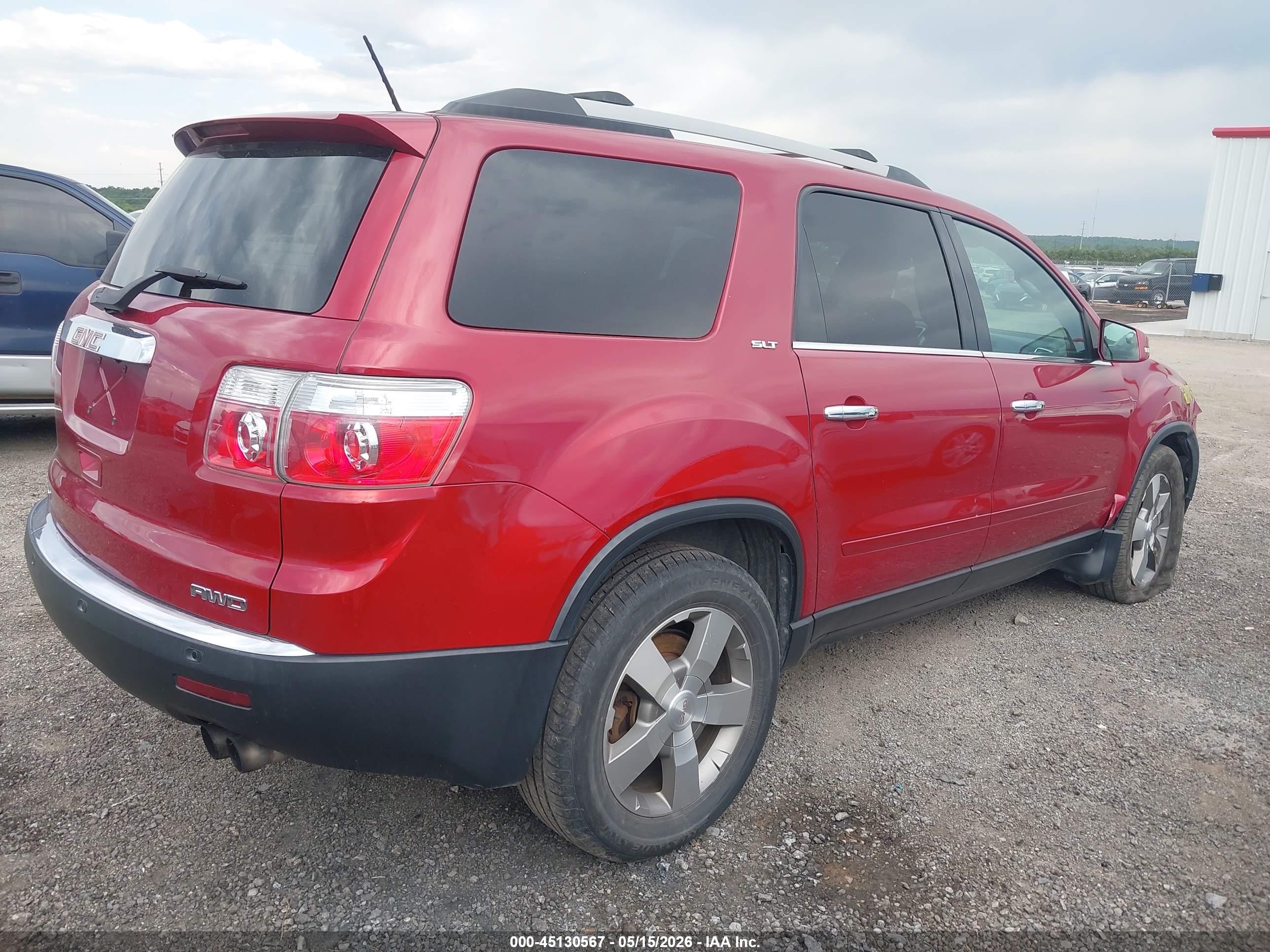 2012 Gmc Acadia Slt-1 Красный vin: 1GKKVRED8CJ297757