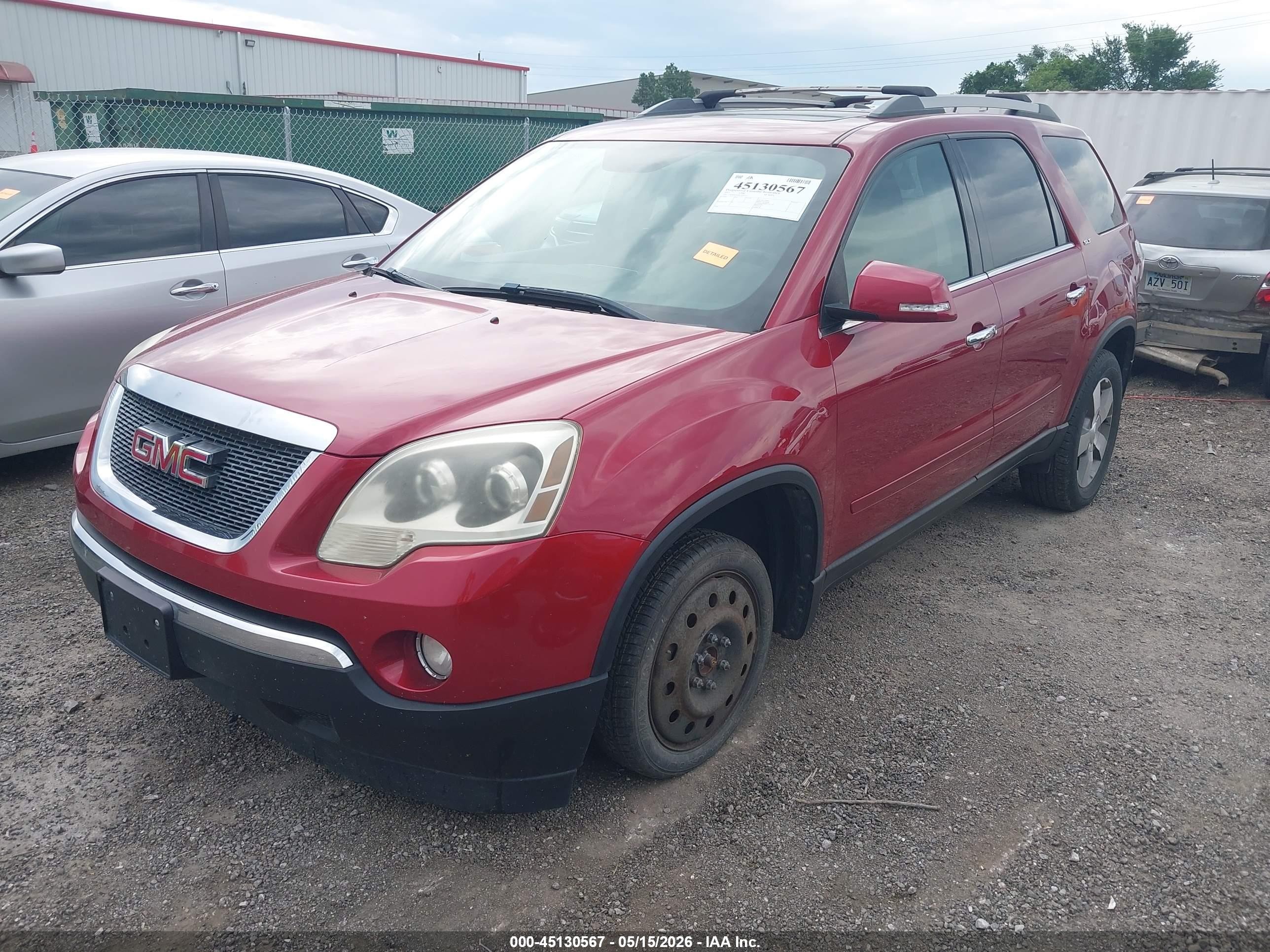 2012 Gmc Acadia Slt-1 Красный vin: 1GKKVRED8CJ297757