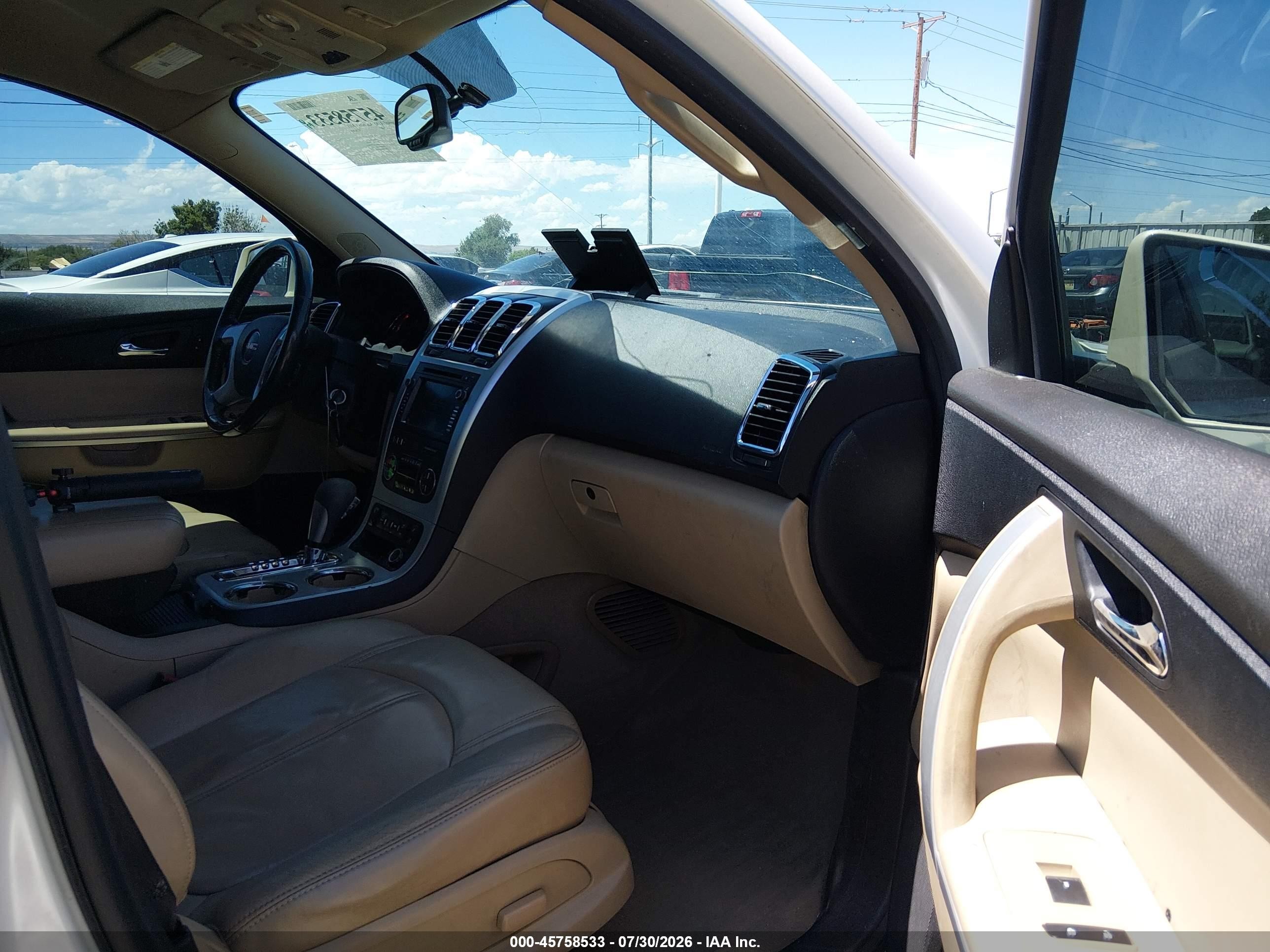 2012 Gmc Acadia Slt-1 White vin: 1GKKVRED8CJ323774