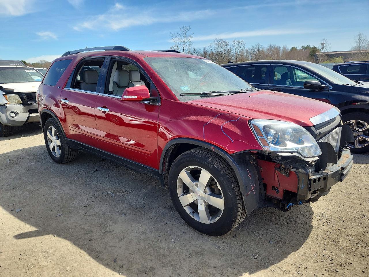 2012 Gmc Acadia Slt-1 Red vin: 1GKKVRED8CJ335925