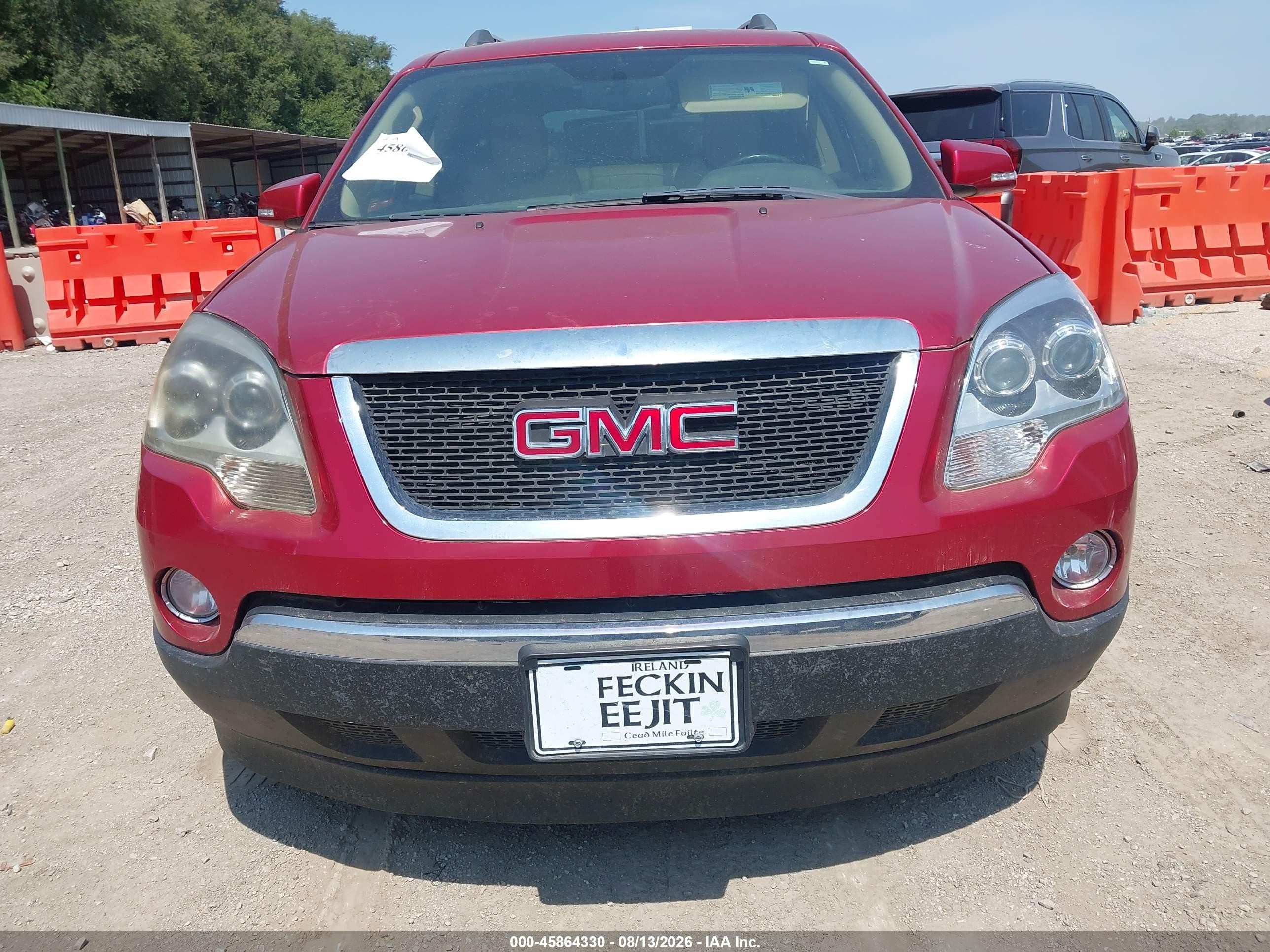 2012 Gmc Acadia Slt-1 Red vin: 1GKKVRED8CJ377687
