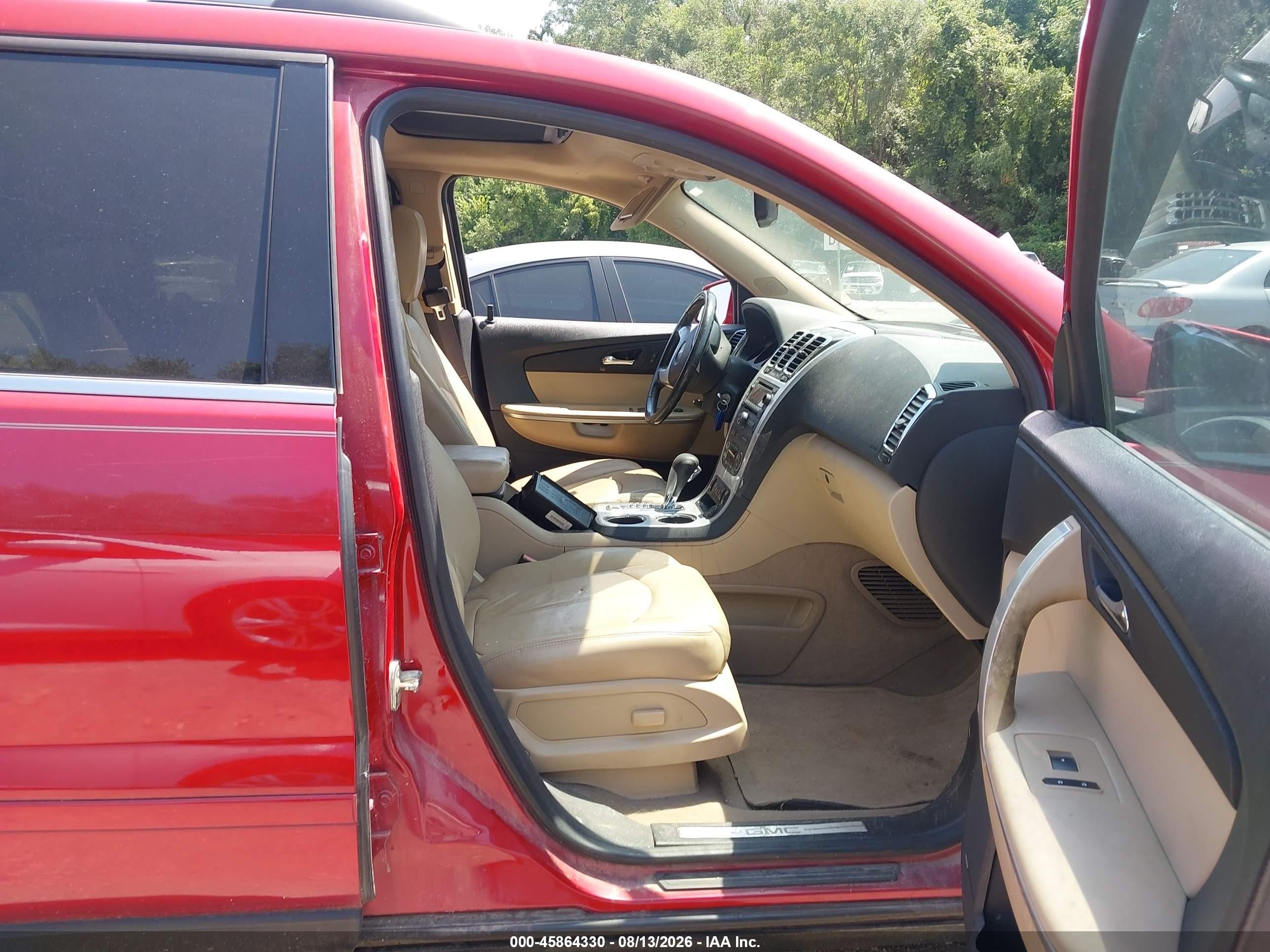 2012 Gmc Acadia Slt-1 Red vin: 1GKKVRED8CJ377687