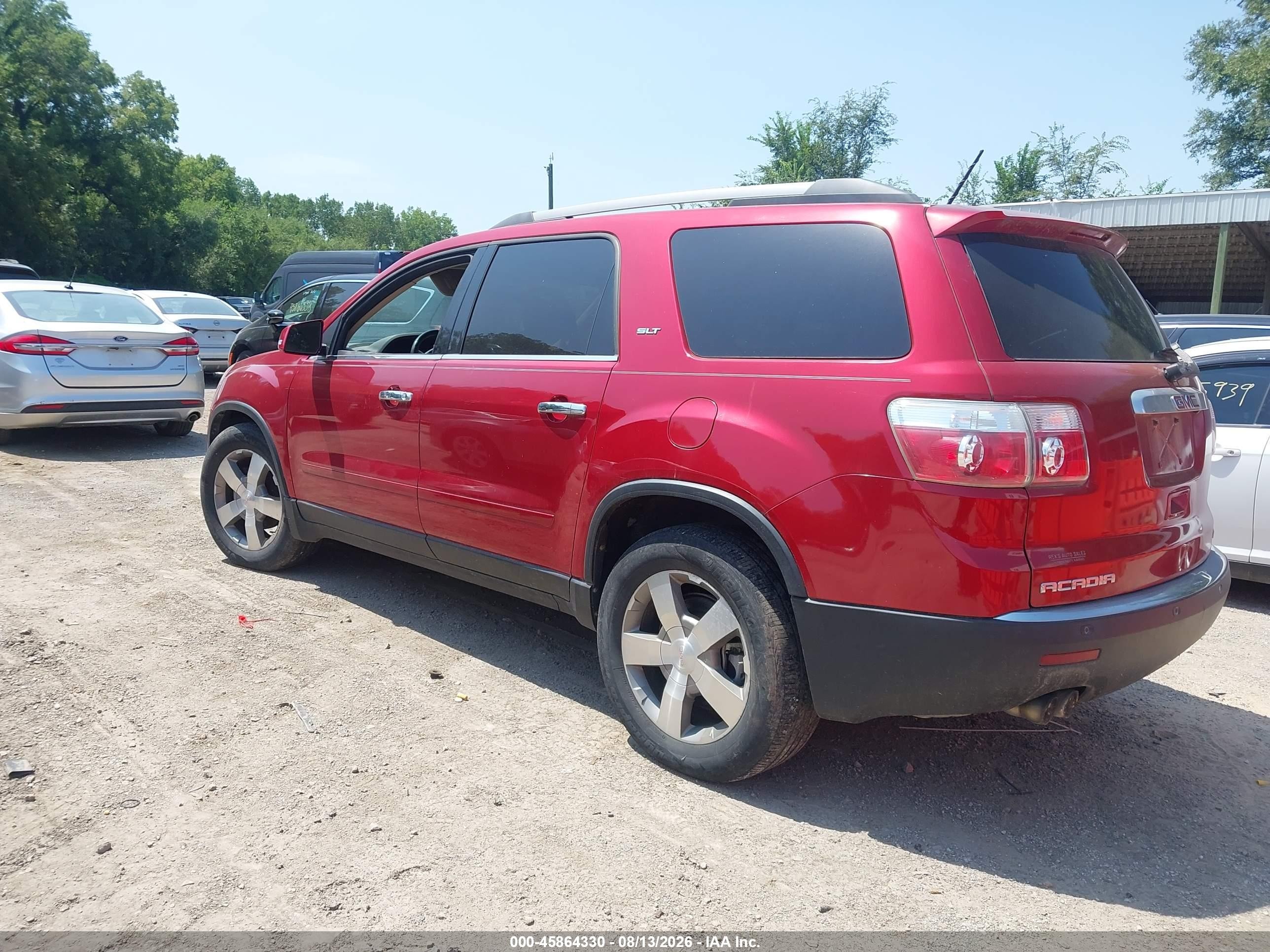 2012 Gmc Acadia Slt-1 Red vin: 1GKKVRED8CJ377687