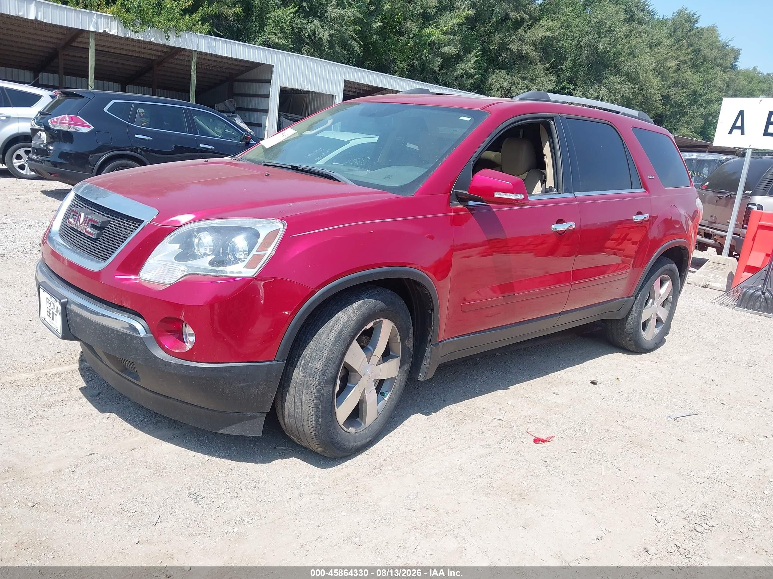 2012 Gmc Acadia Slt-1 Red vin: 1GKKVRED8CJ377687