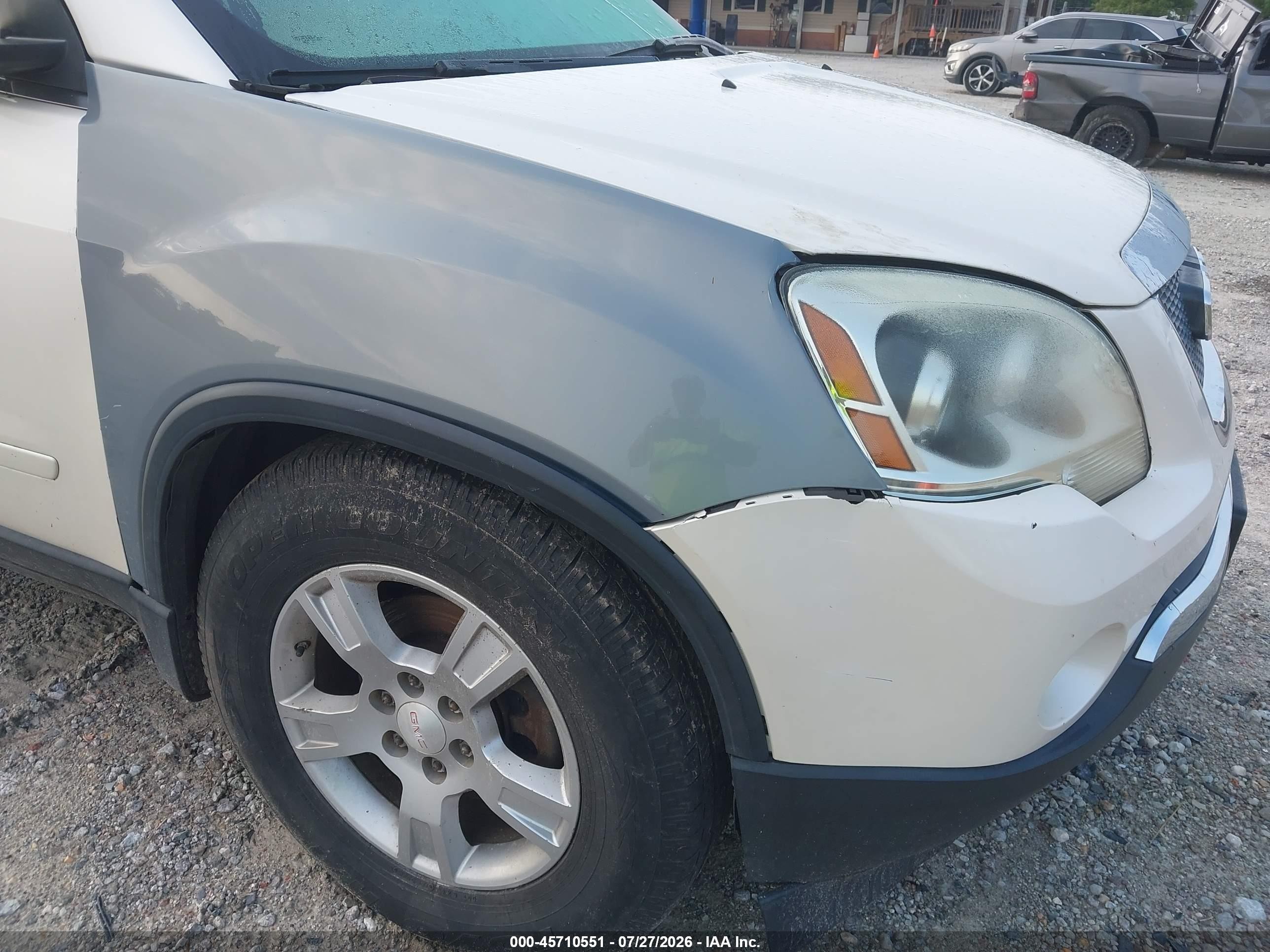 2011 Gmc Acadia Slt-1 White vin: 1GKKVRED9BJ244533
