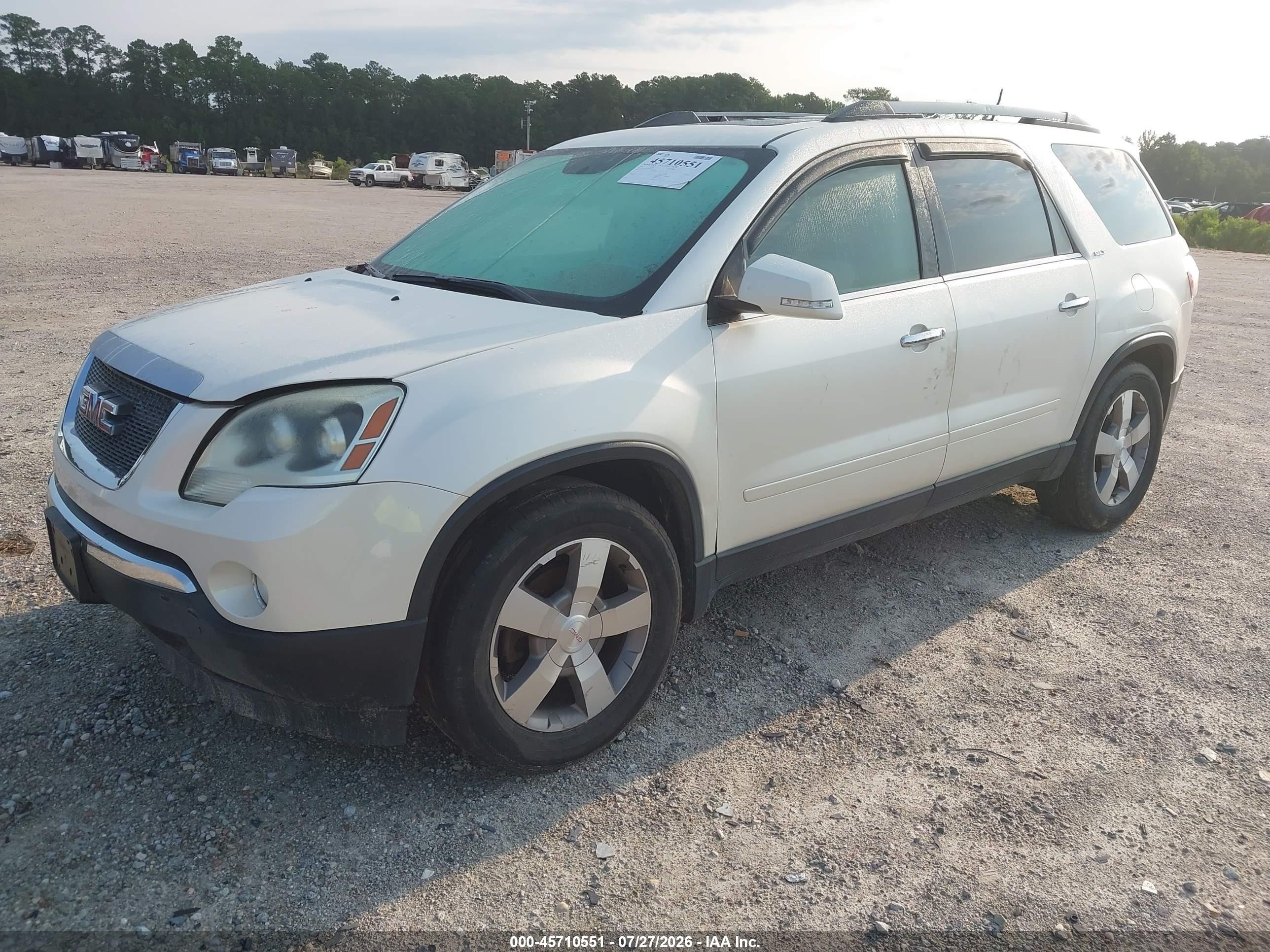 2011 Gmc Acadia Slt-1 White vin: 1GKKVRED9BJ244533