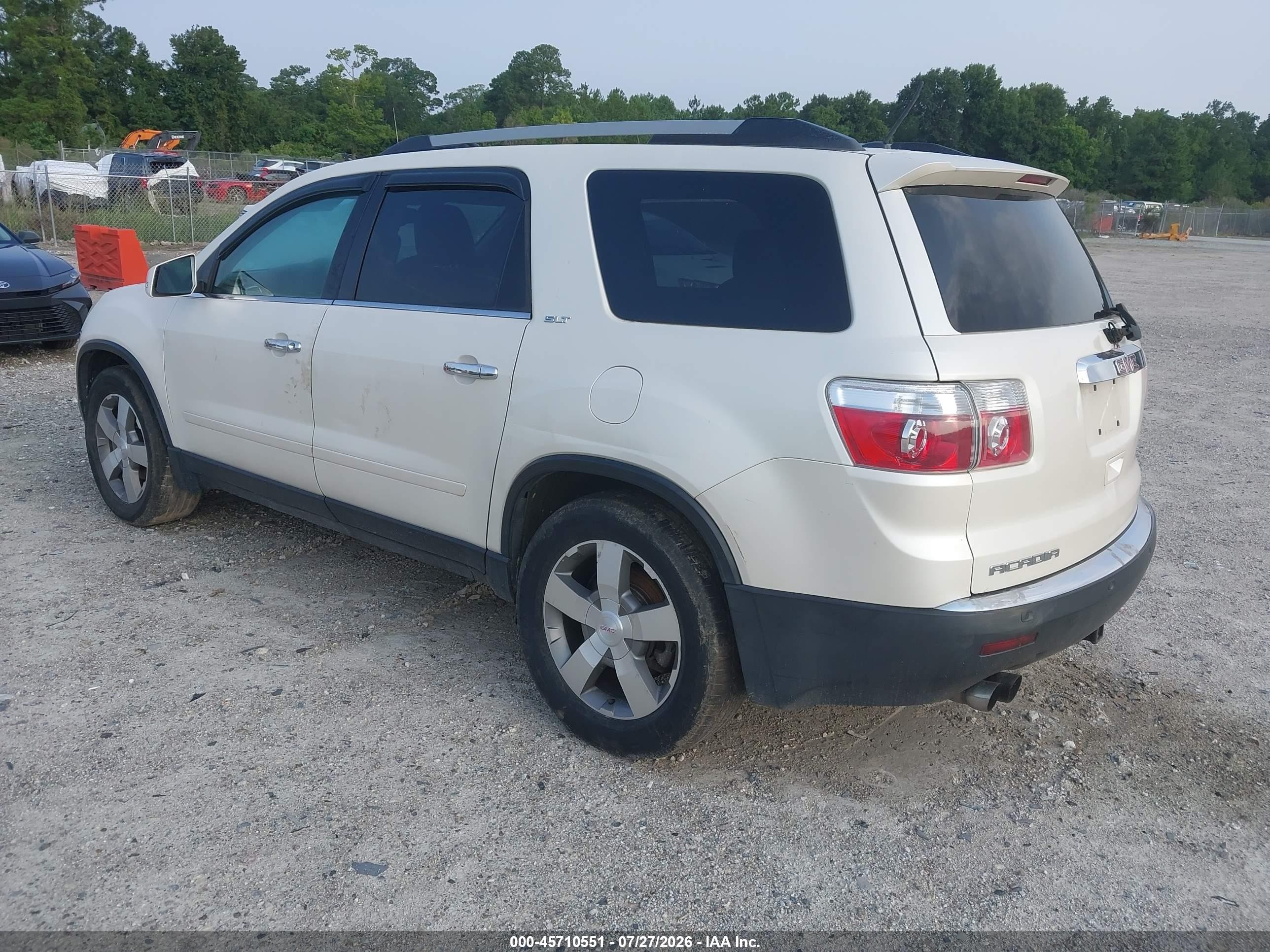 2011 Gmc Acadia Slt-1 White vin: 1GKKVRED9BJ244533