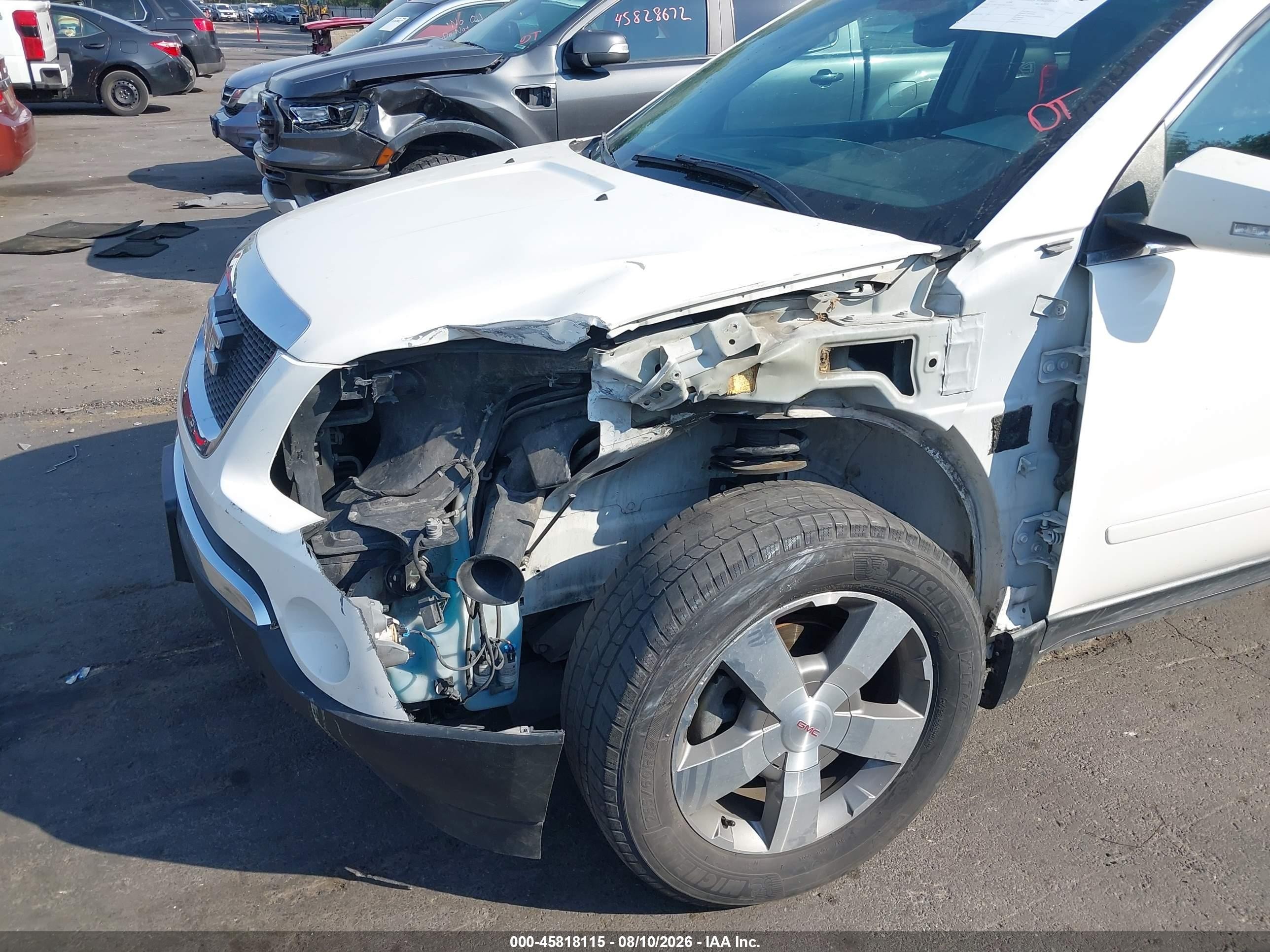 2012 Gmc Acadia Slt-1 White vin: 1GKKVRED9CJ167051