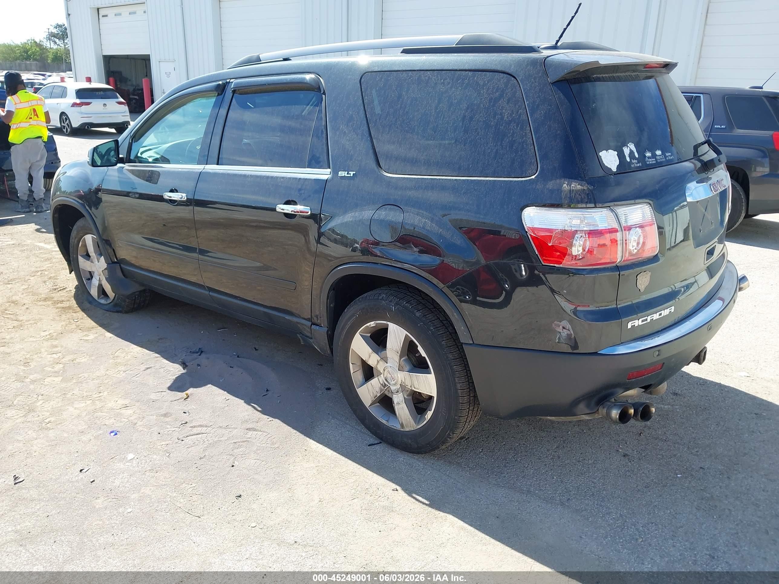2012 Gmc Acadia Slt-1 Black vin: 1GKKVRED9CJ232075