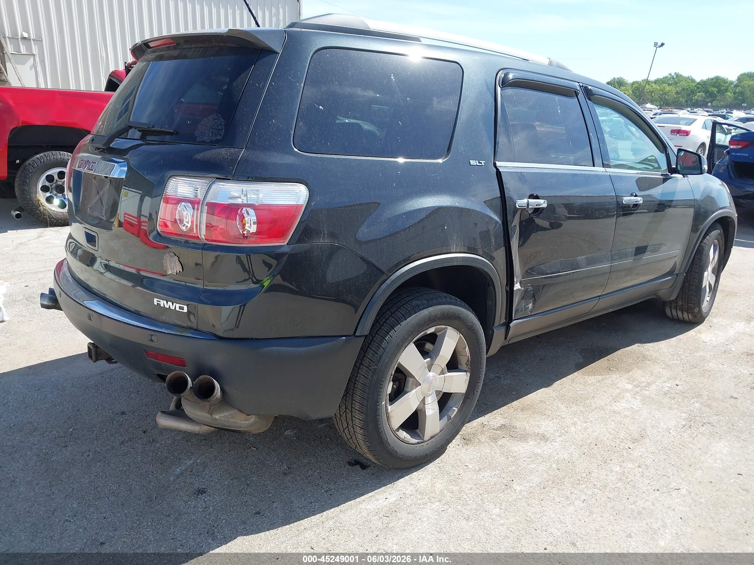 2012 Gmc Acadia Slt-1 Black vin: 1GKKVRED9CJ232075