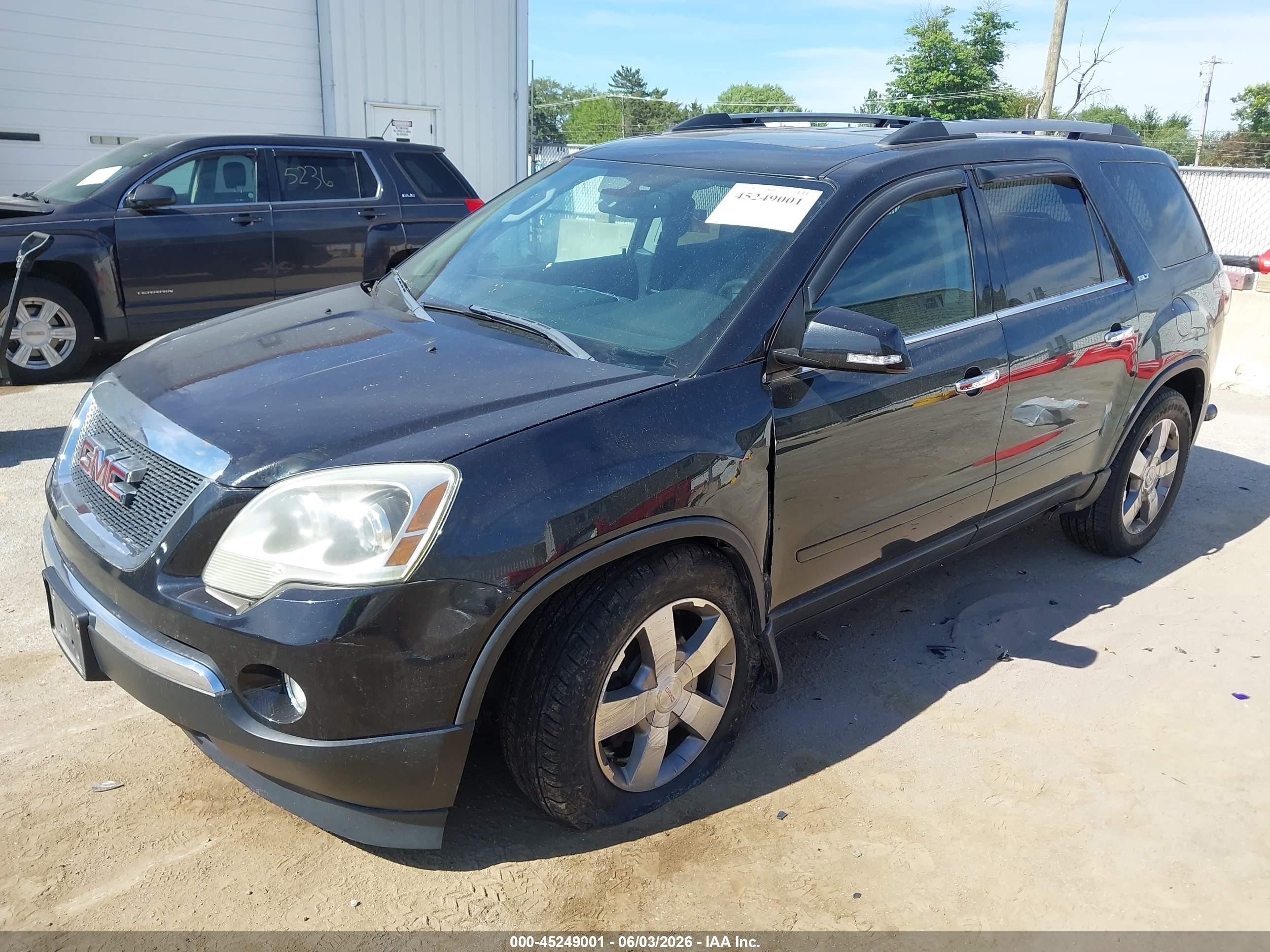 2012 Gmc Acadia Slt-1 Black vin: 1GKKVRED9CJ232075