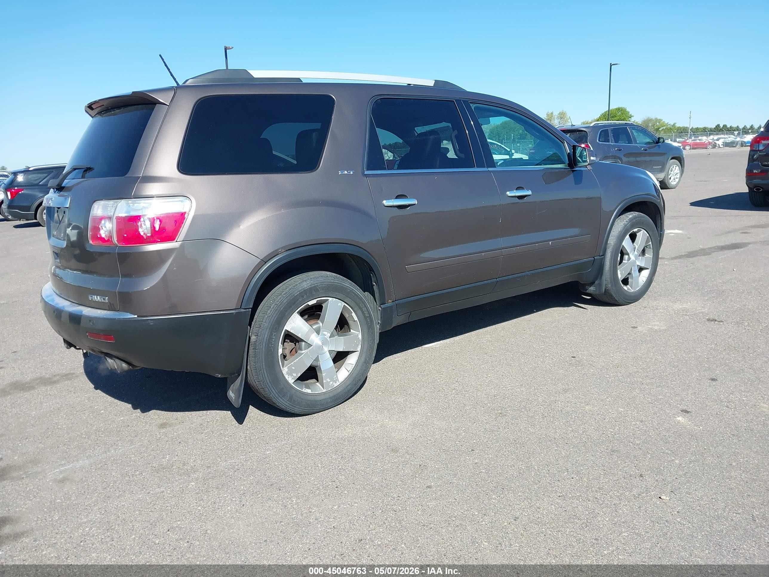 2012 Gmc Acadia Slt-1 Brown vin: 1GKKVRED9CJ267943
