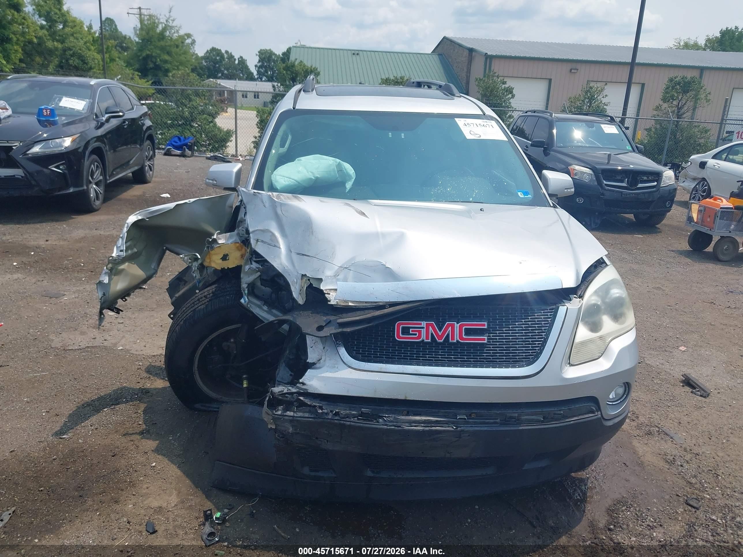 2012 Gmc Acadia Slt-1 Silver vin: 1GKKVRED9CJ334279