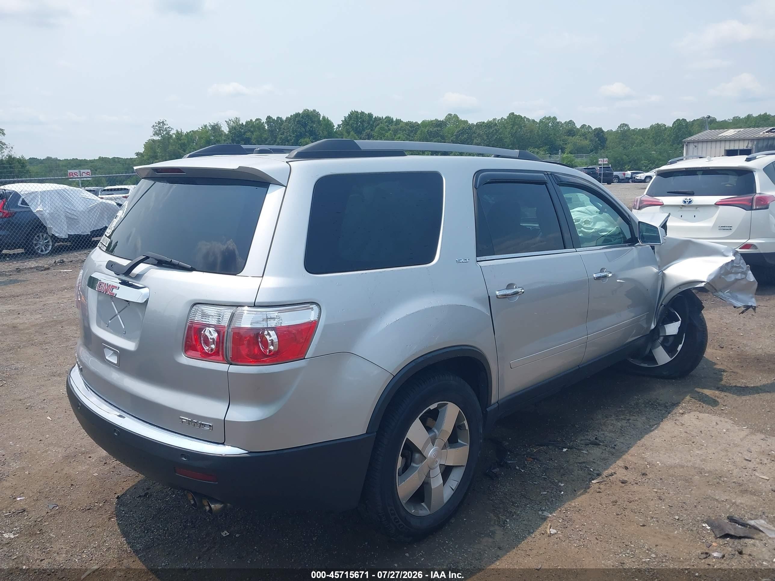 2012 Gmc Acadia Slt-1 Silver vin: 1GKKVRED9CJ334279