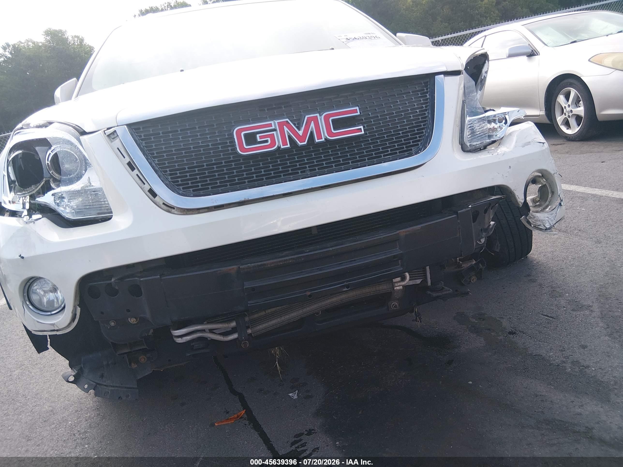 2012 Gmc Acadia Slt-1 White vin: 1GKKVRED9CJ350658