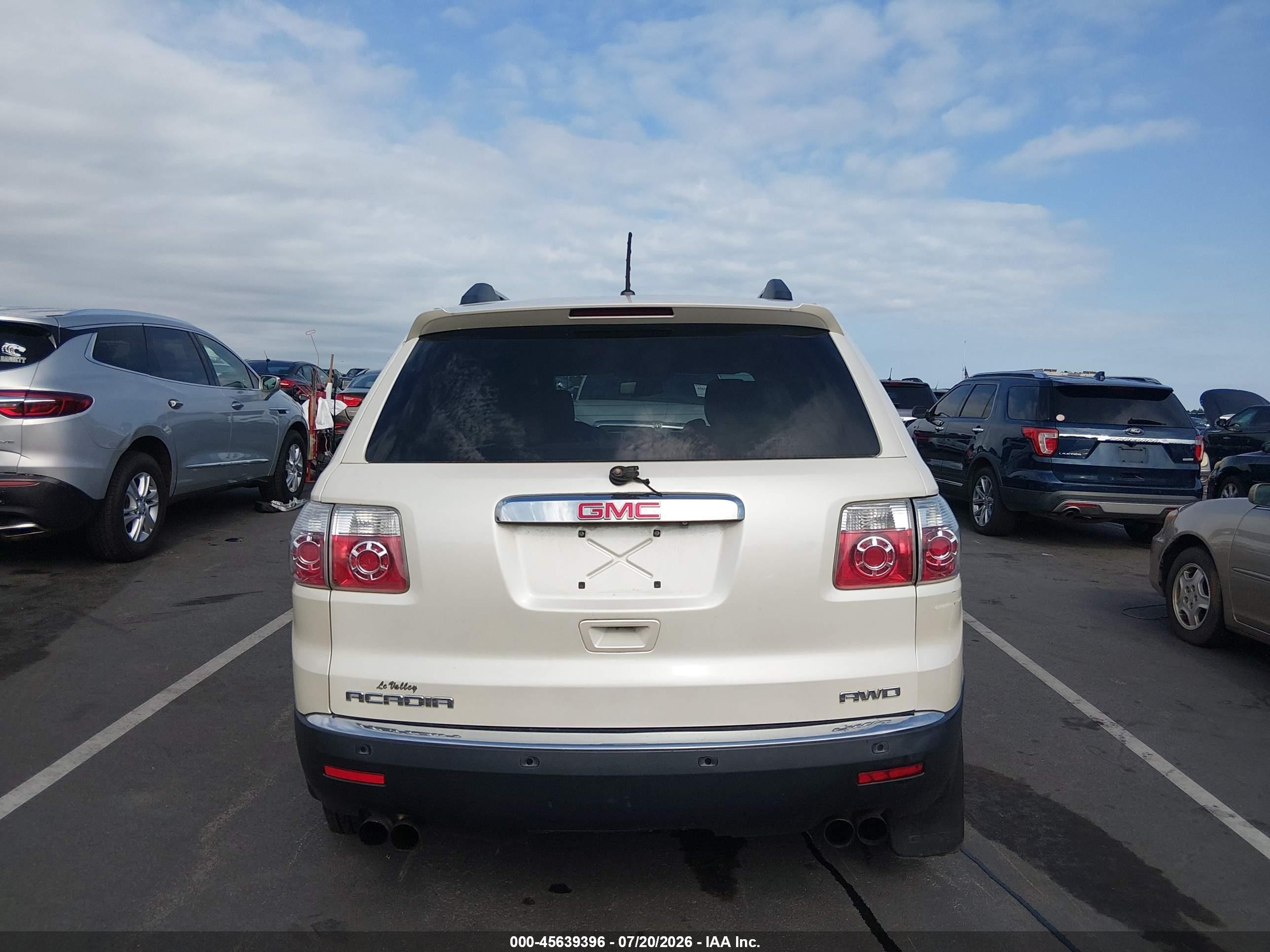 2012 Gmc Acadia Slt-1 White vin: 1GKKVRED9CJ350658