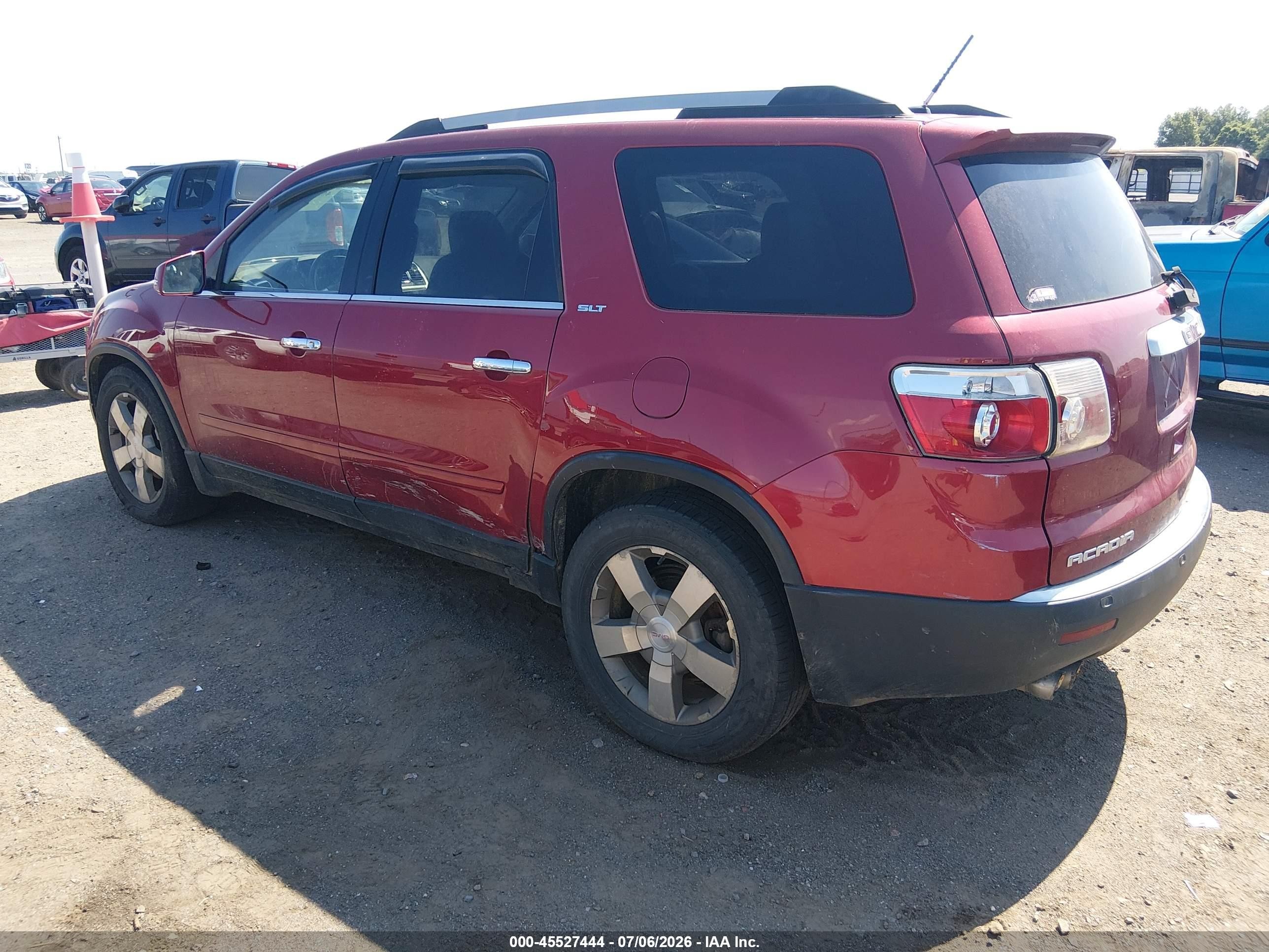 2012 Gmc Acadia Slt-1 Red vin: 1GKKVRED9CJ356170