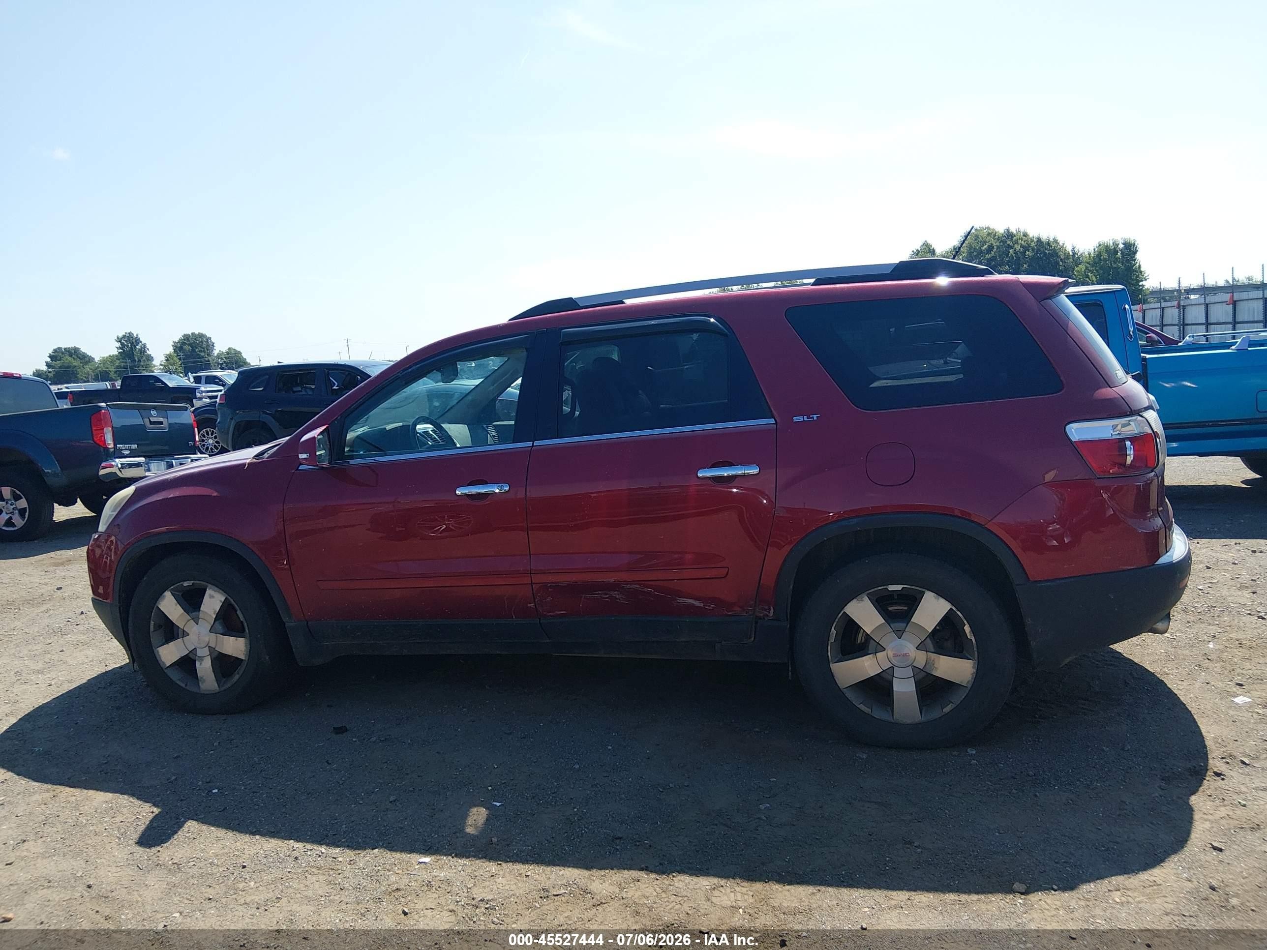 2012 Gmc Acadia Slt-1 Red vin: 1GKKVRED9CJ356170