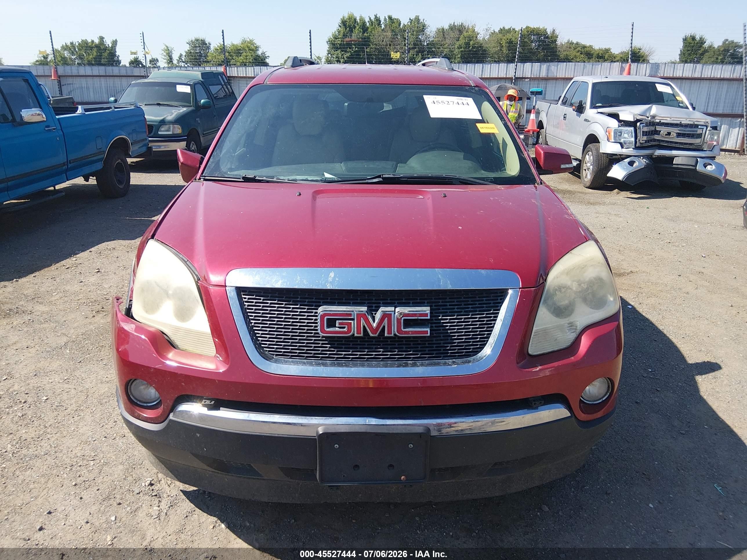 2012 Gmc Acadia Slt-1 Red vin: 1GKKVRED9CJ356170