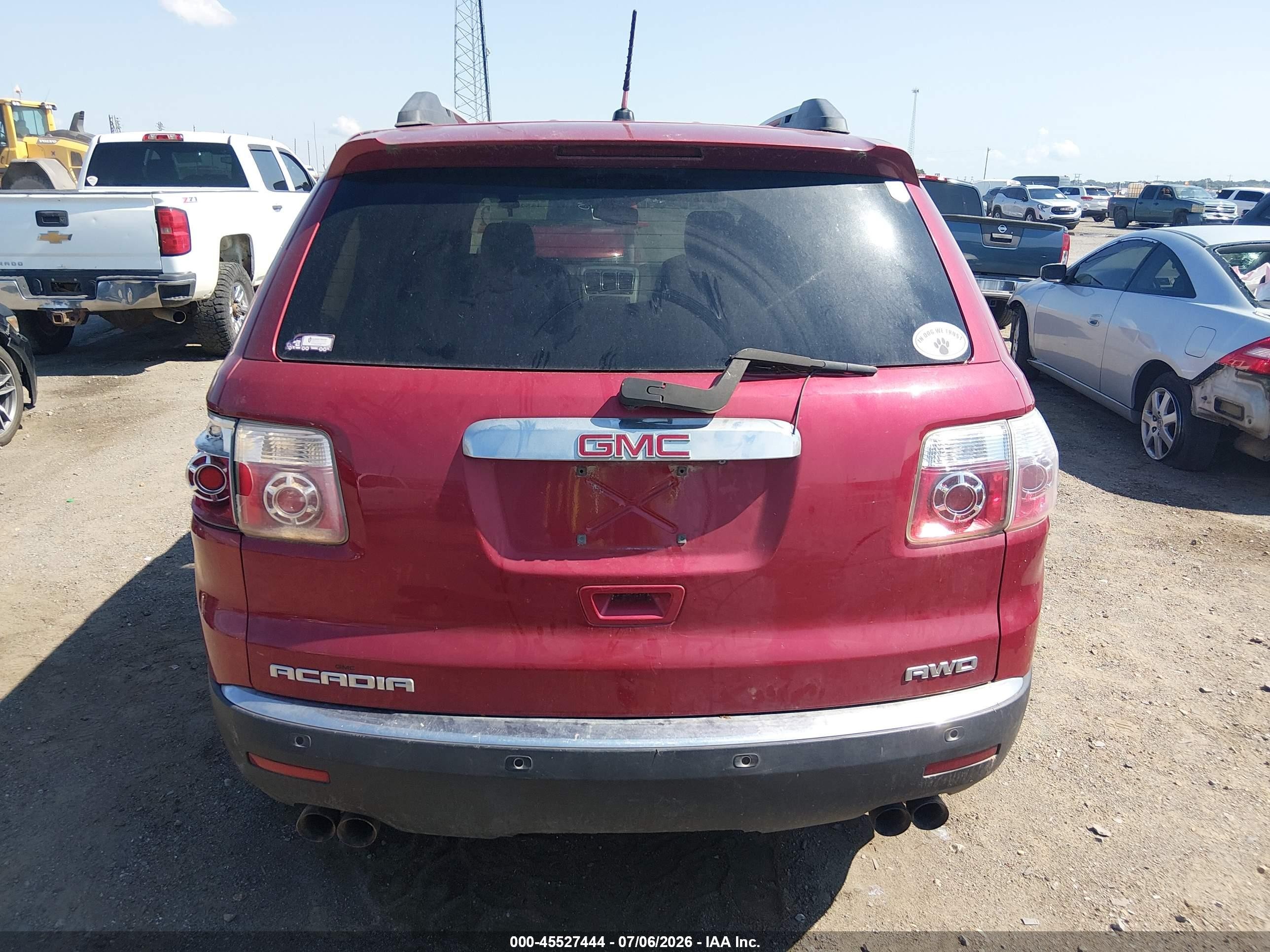2012 Gmc Acadia Slt-1 Red vin: 1GKKVRED9CJ356170